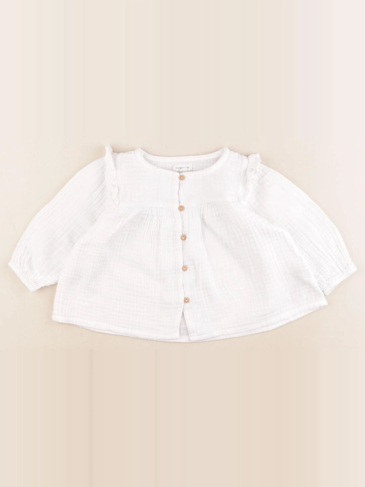 Vertbaudet - blouse blanc - 12 mois