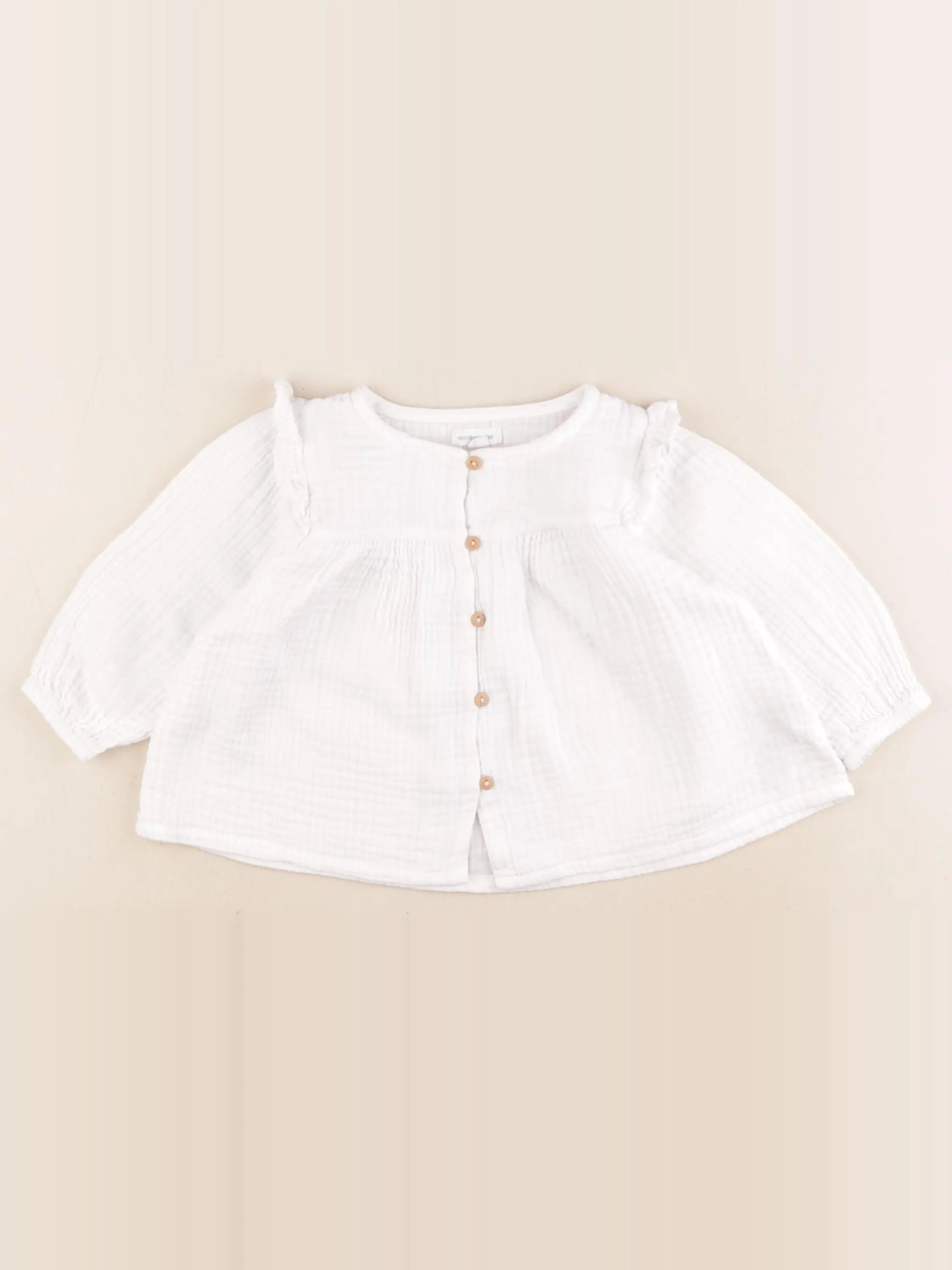 Vertbaudet - blouse blanc - 12 mois