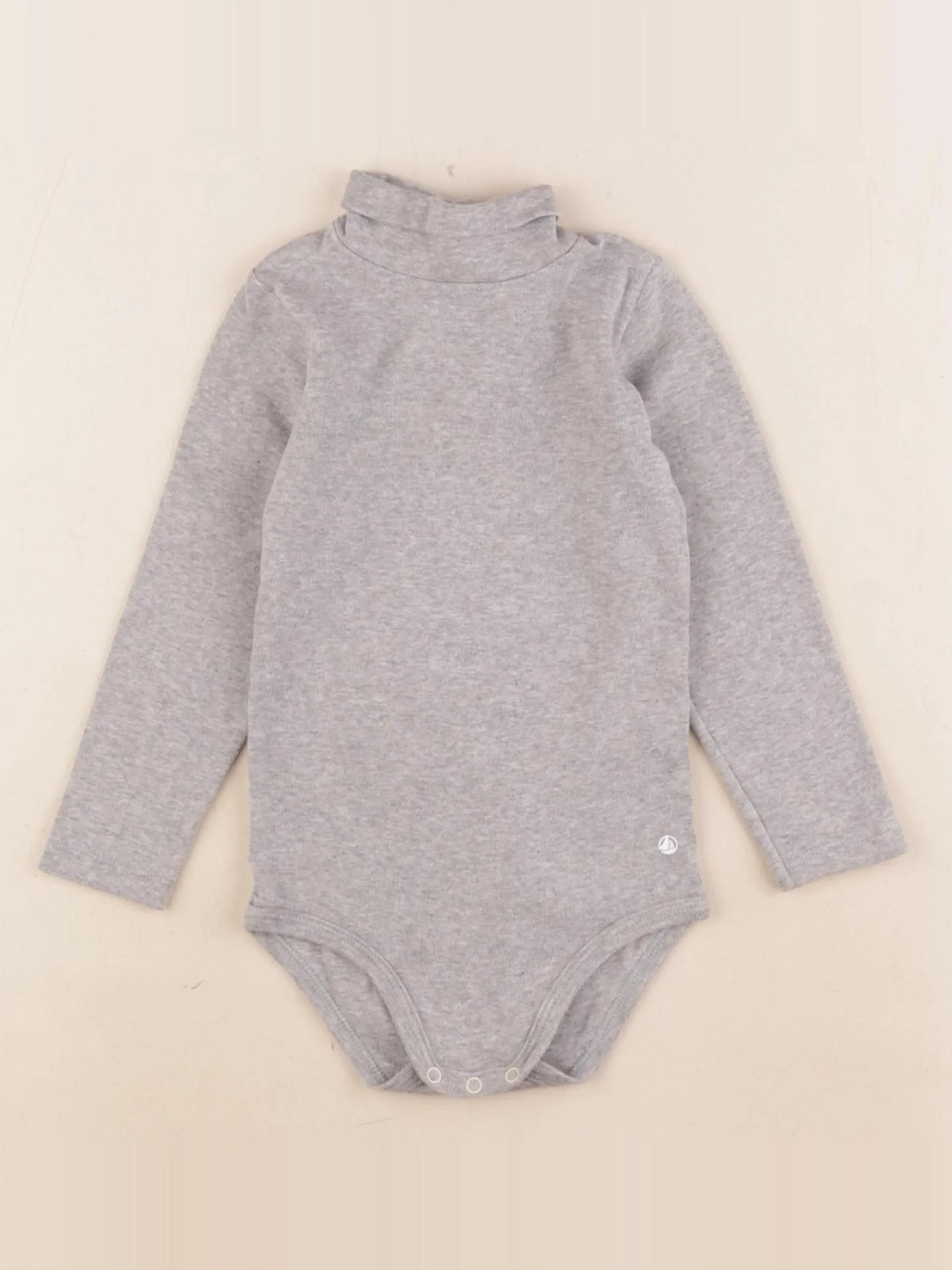 Petit Bateau - body à col gris - 24 mois