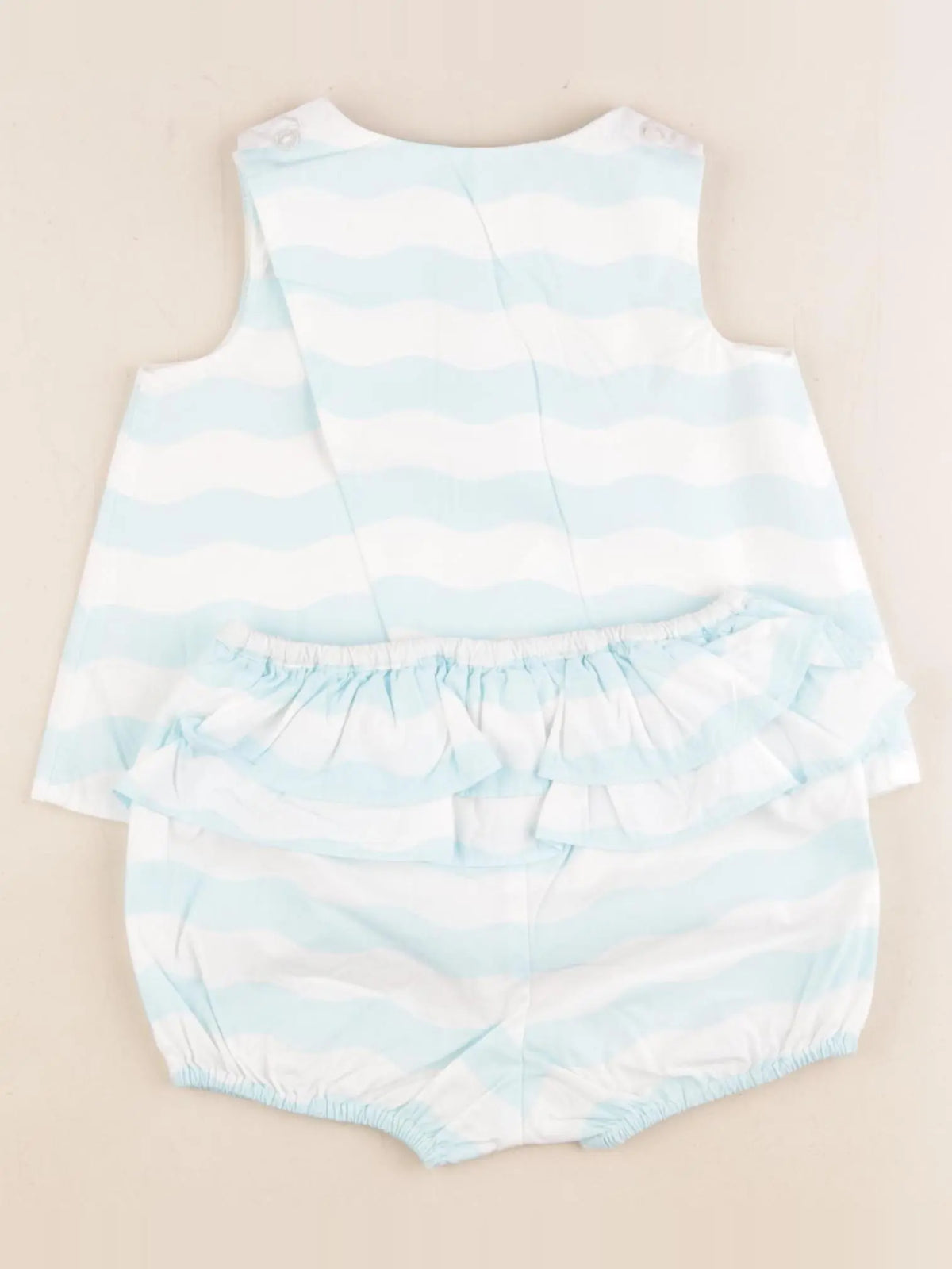 Jacadi - ensemble blanc, bleu - 1 an