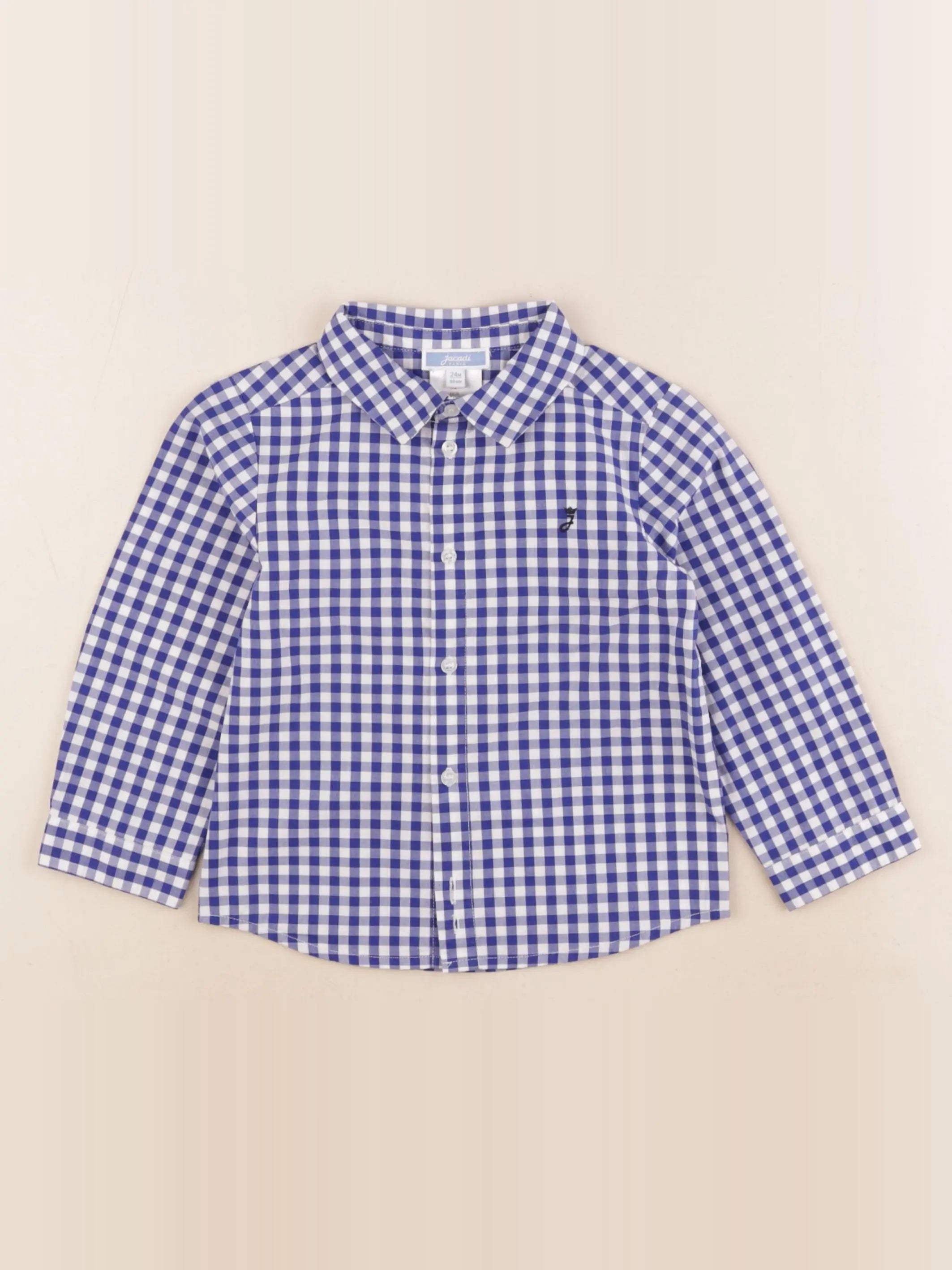 Jacadi - chemise bleu, blanc - 2 ans
