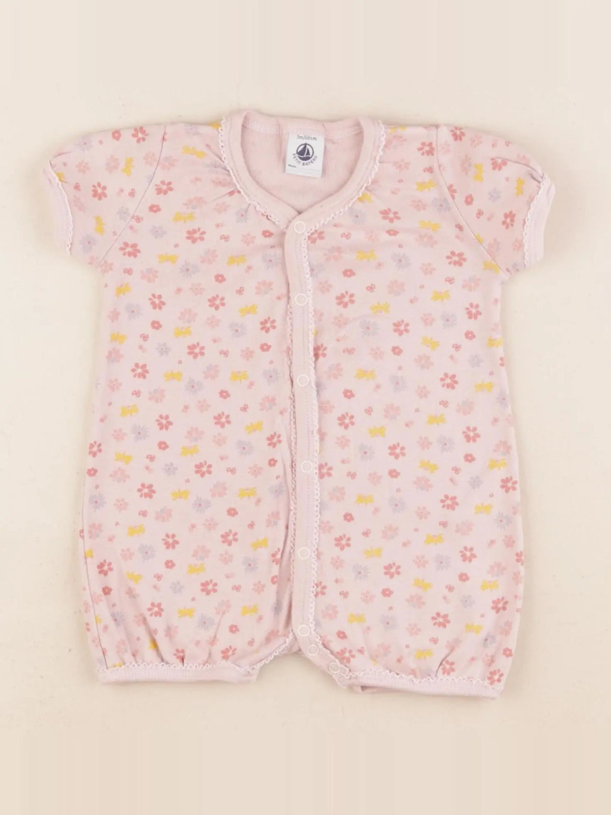 Petit Bateau - pyjama coton rose - 3 mois