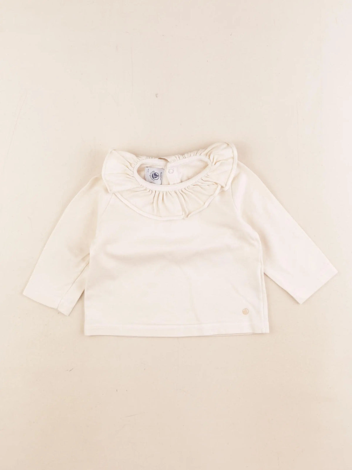 Petit Bateau - tee-shirt beige - 6 mois