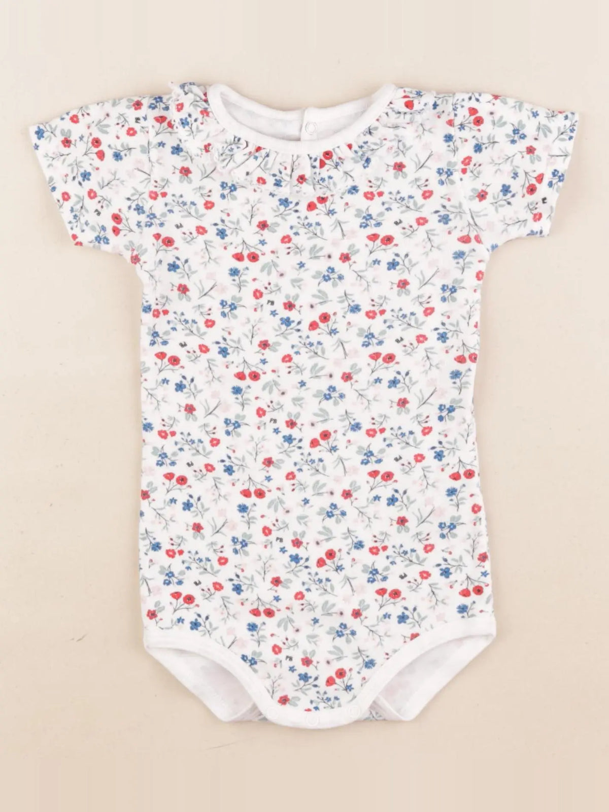 Petit Bateau - body à col multicolore - 12 mois