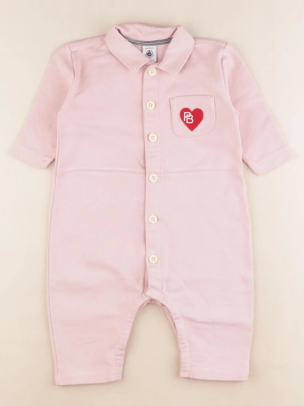 Petit Bateau - combinaison rose - 18 mois