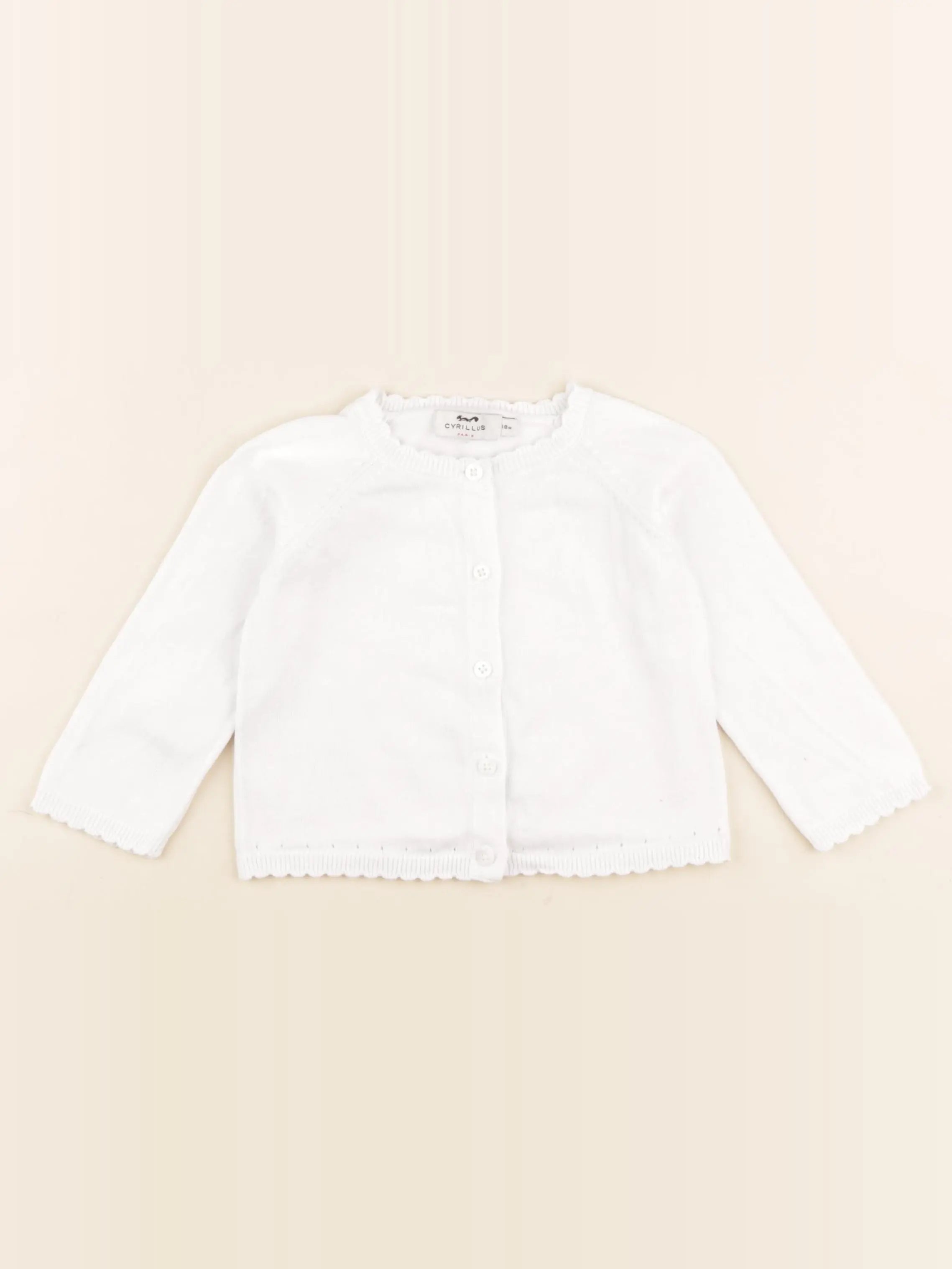 Cyrillus - gilet blanc - 18 mois
