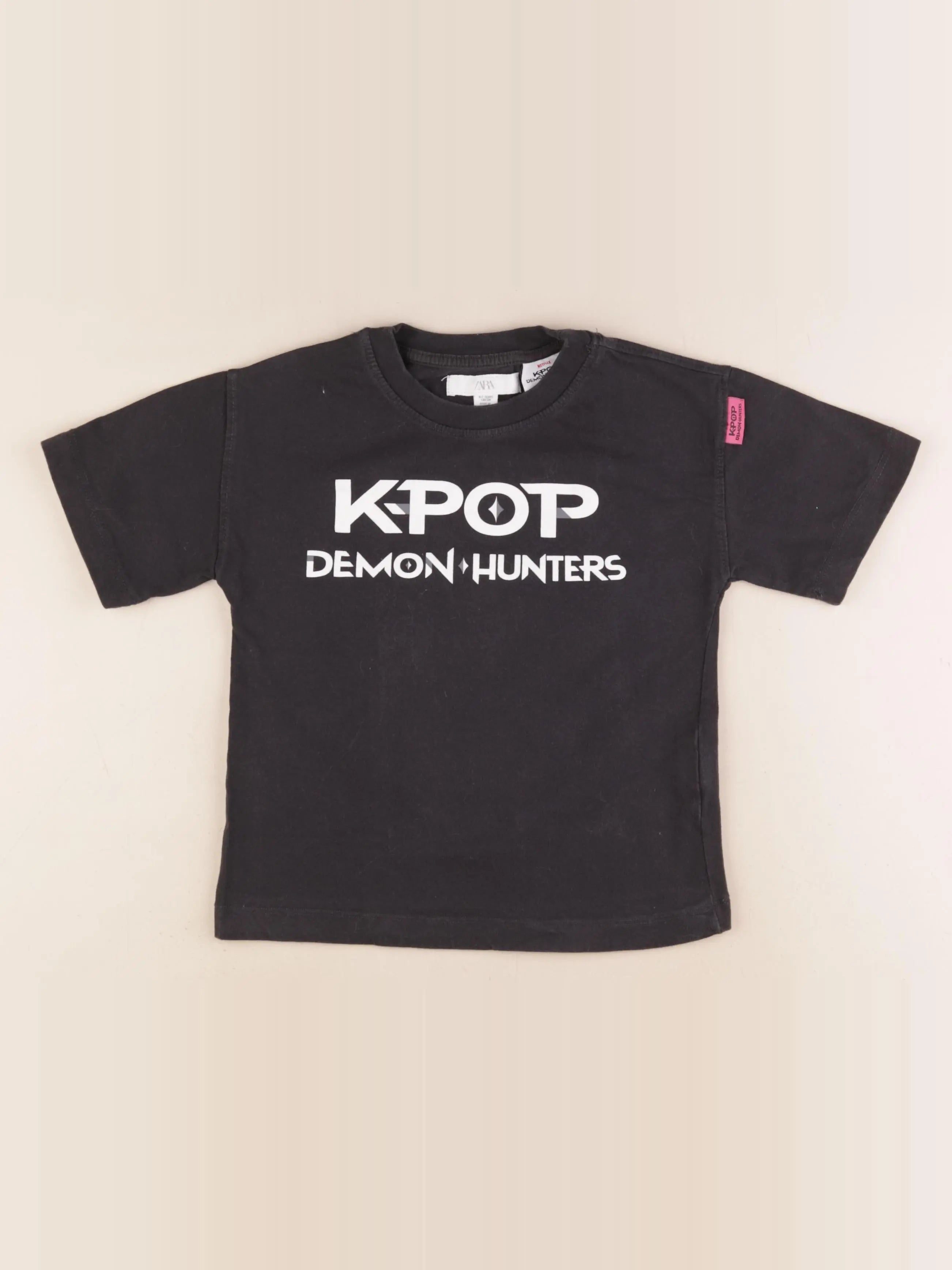 Zara - tee-shirt imprimé au dos noir - 6/7 ans