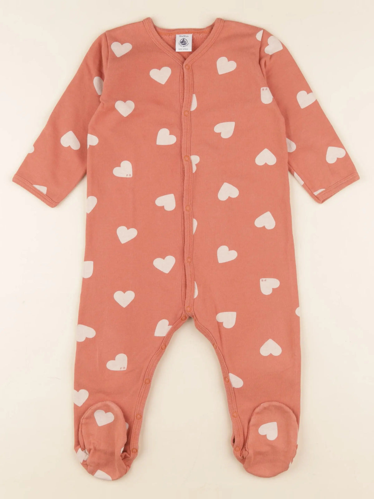 Petit Bateau - pyjama coton rouge - 18 mois