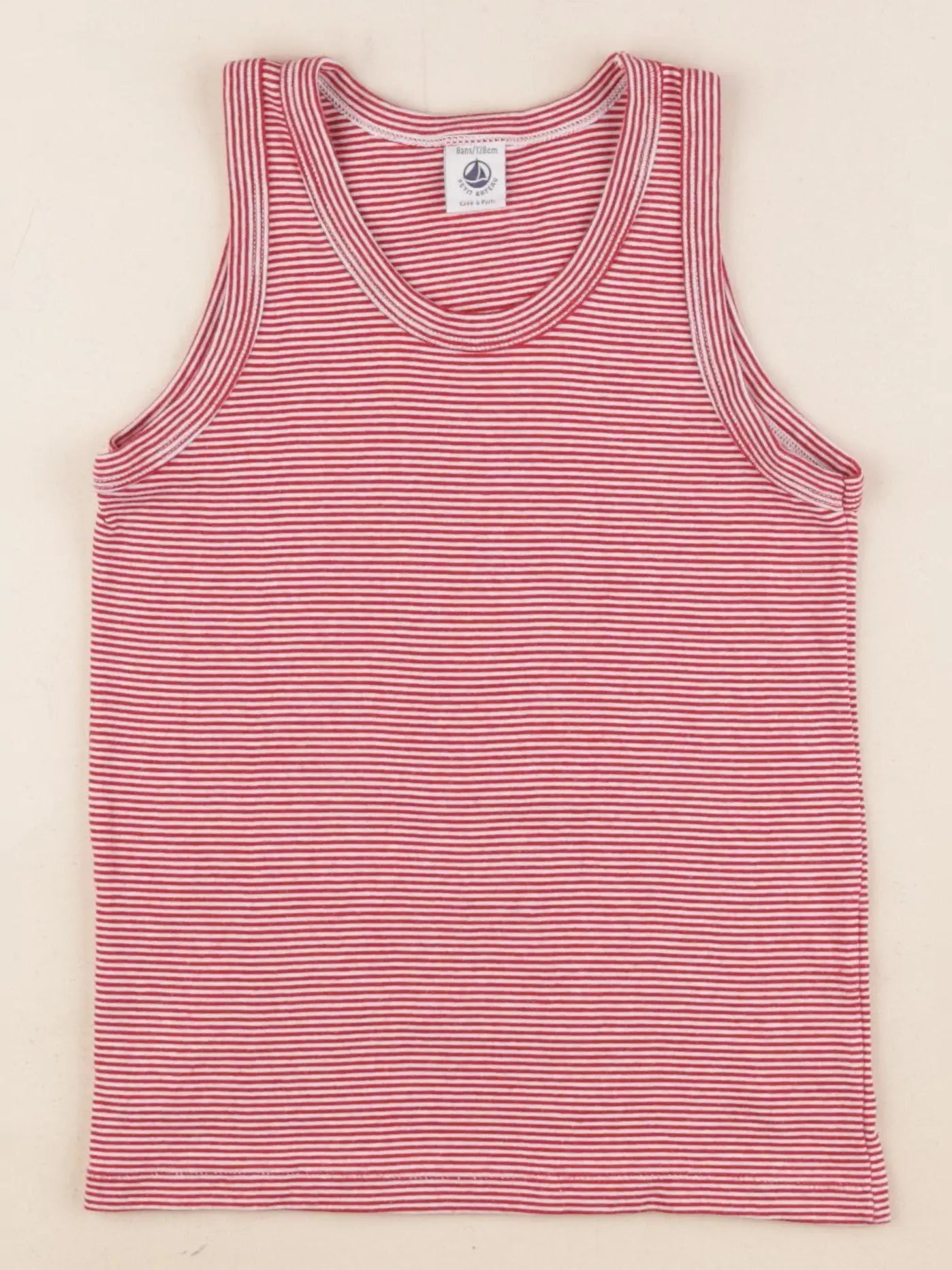 Petit Bateau - maillot de corps rouge - 8 ans