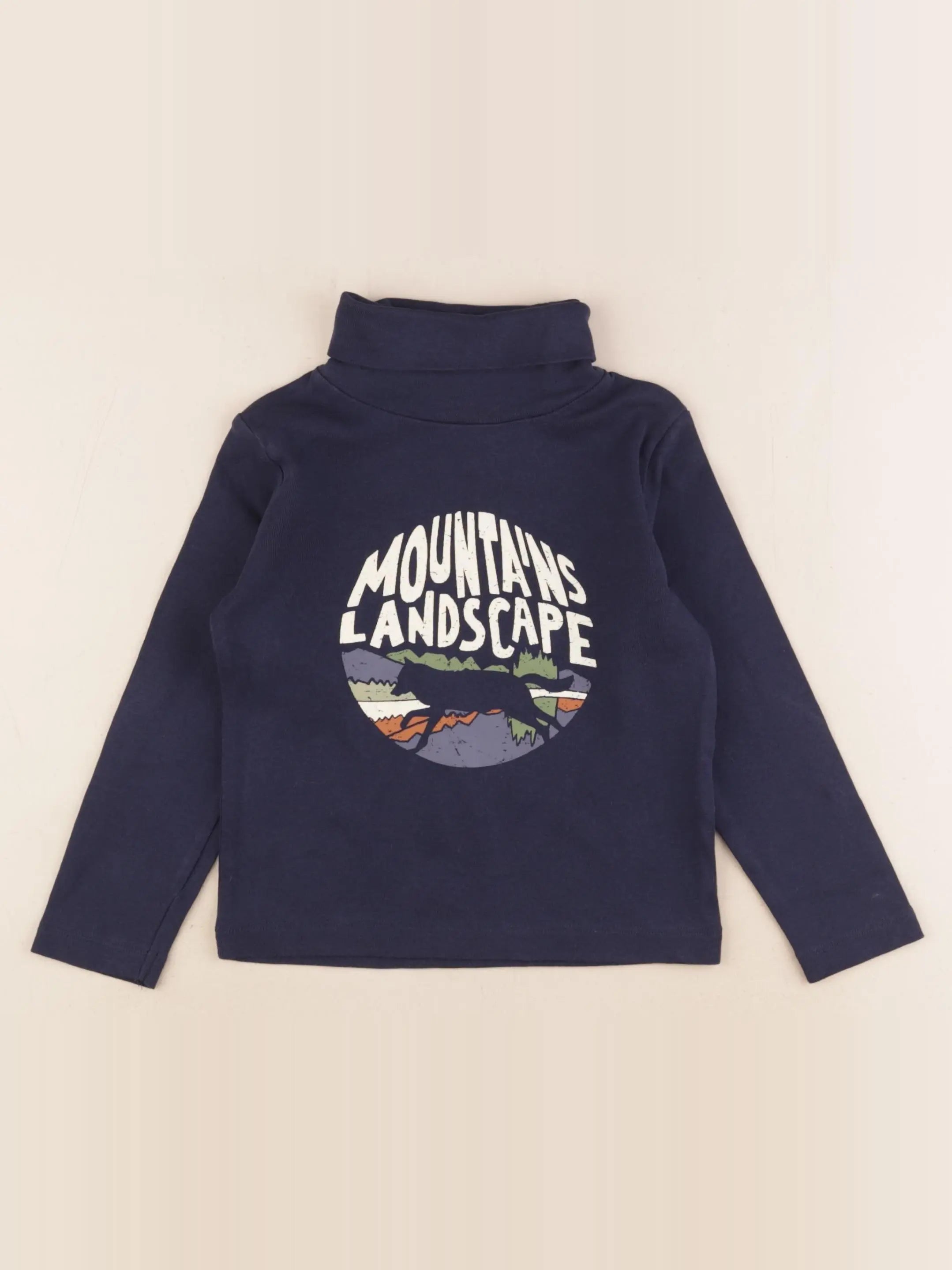 Vertbaudet - sous-pull bleu - 4 ans