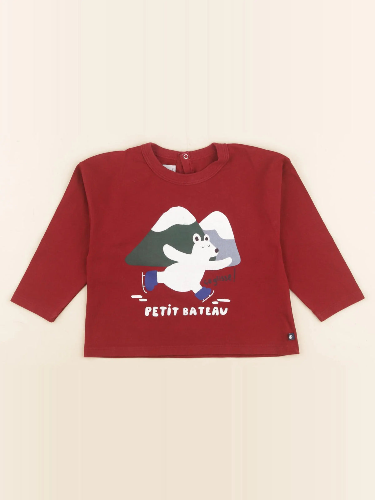 Petit Bateau - tee-shirt rouge - 3 ans
