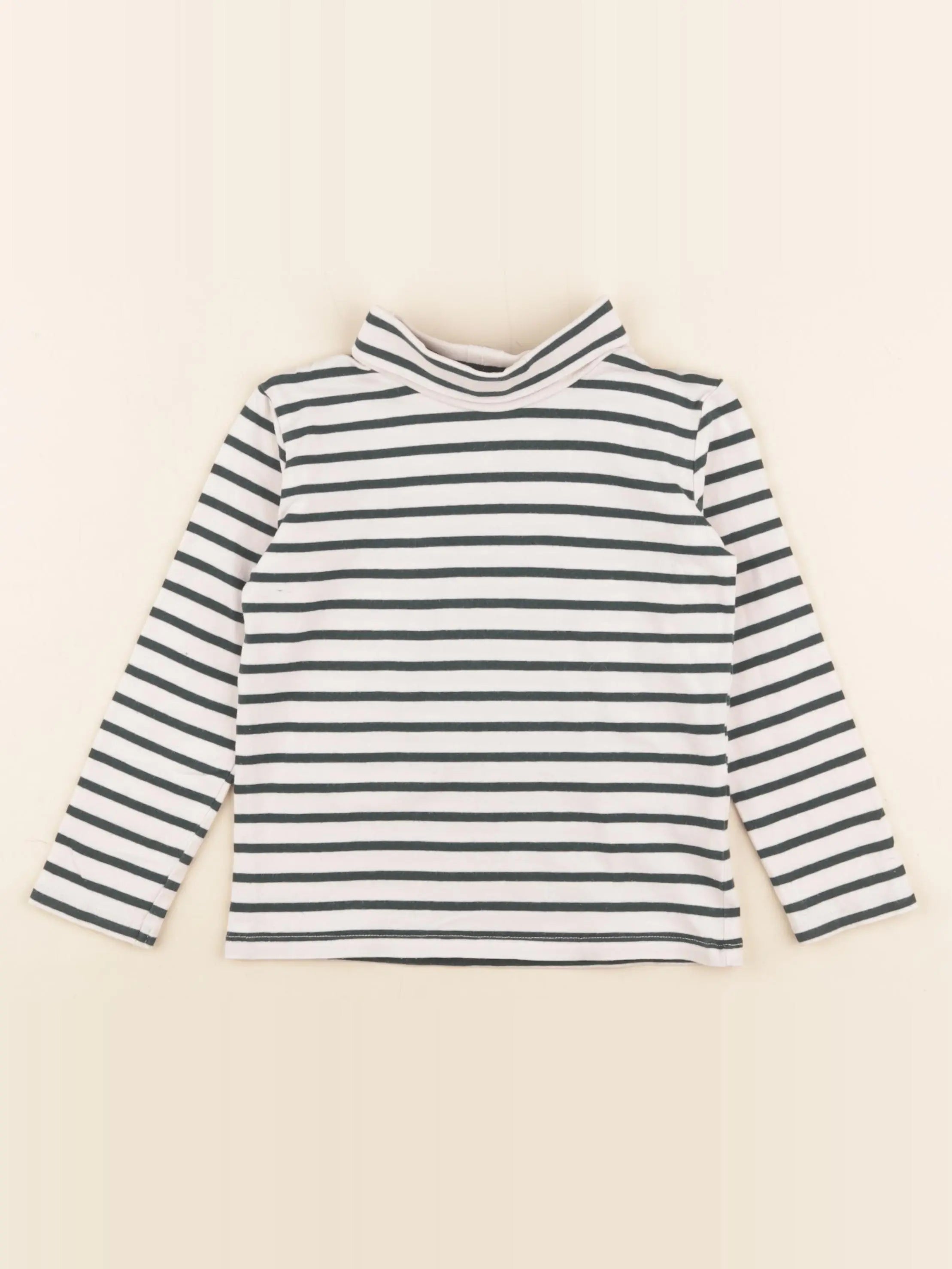 Vertbaudet - sous-pull beige, vert - 4 ans