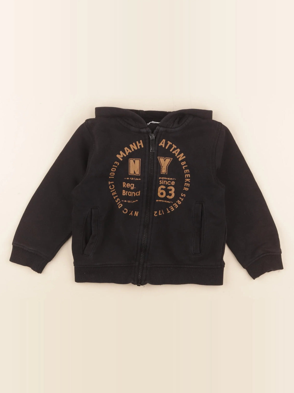 Vertbaudet - sweat noir - 4 ans