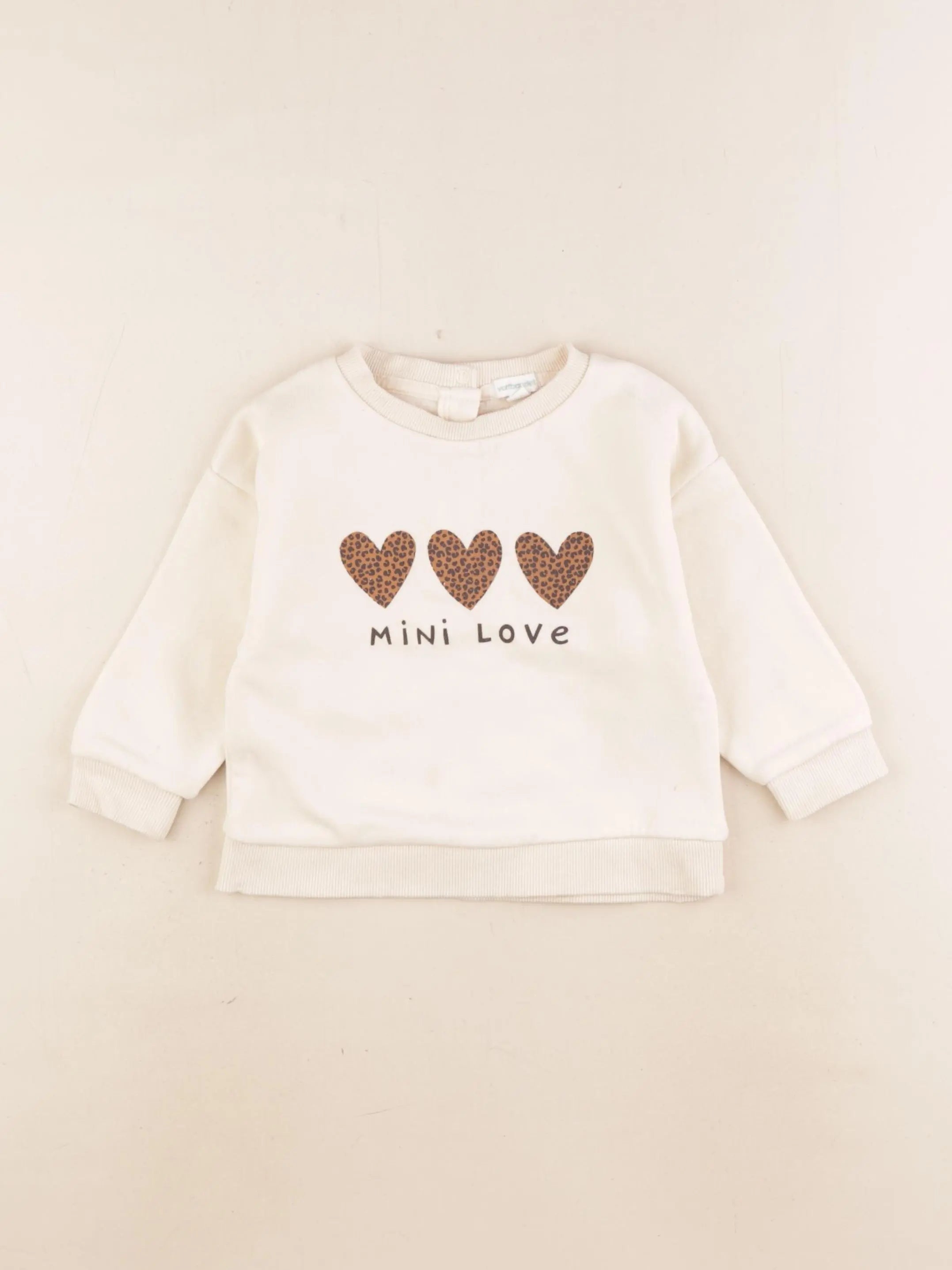 Vertbaudet - sweat blanc - 18 mois