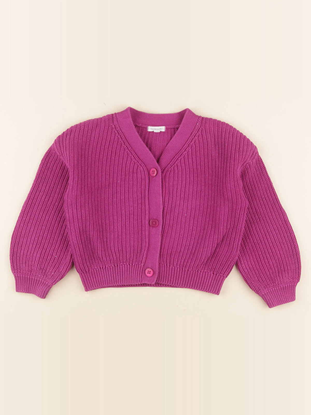 Vertbaudet - gilet violet - 6 ans