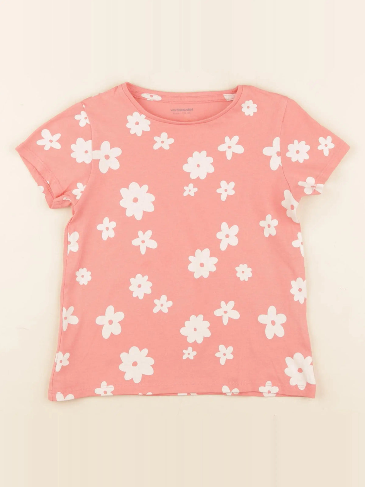 Vertbaudet - tee-shirt rose - 6 ans