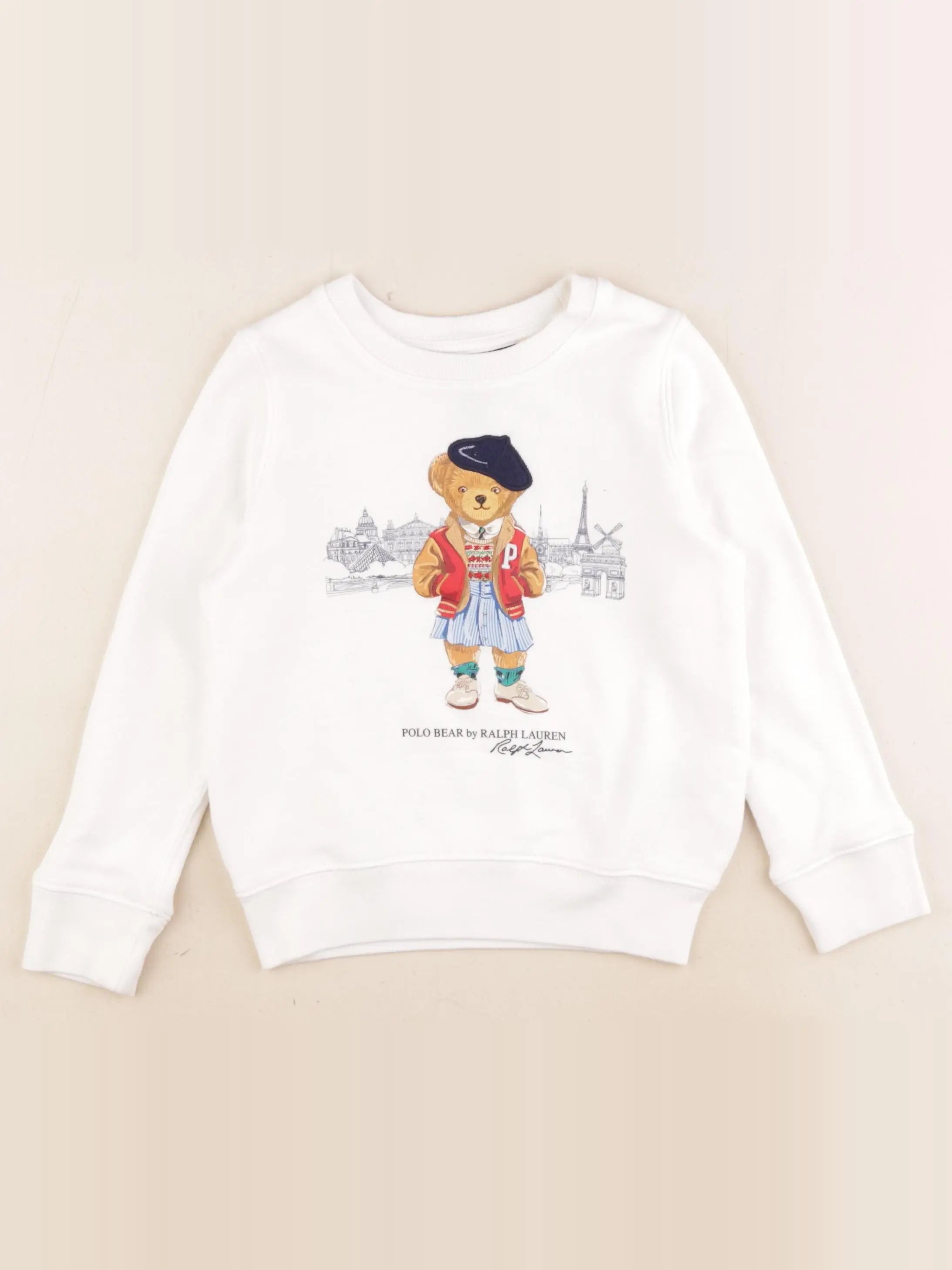 Ralph Lauren - sweat blanc - 4 ans