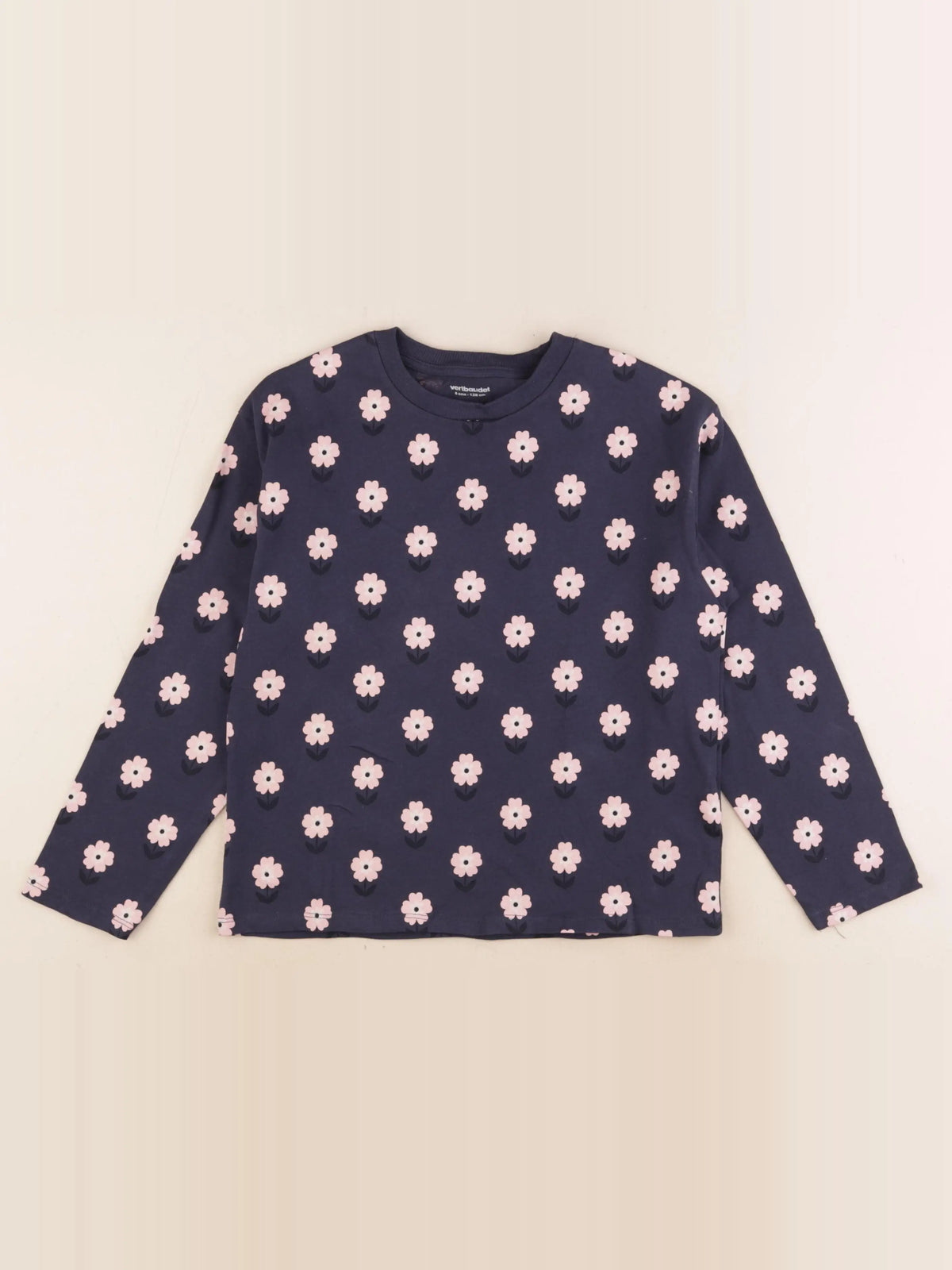 Vertbaudet - tee-shirt bleu, rose - 8 ans
