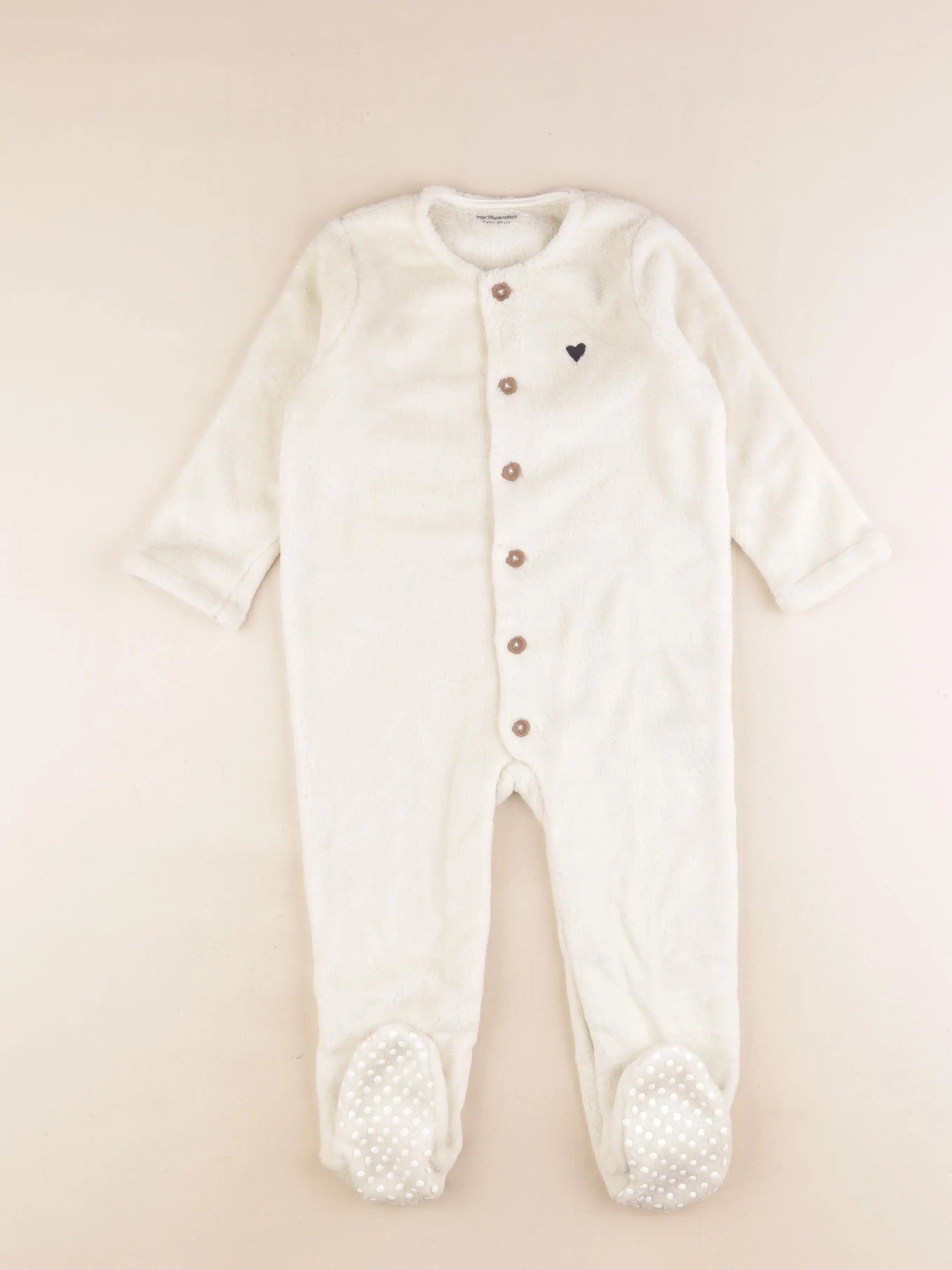 Vertbaudet - sur-pyjama beige - 2 ans