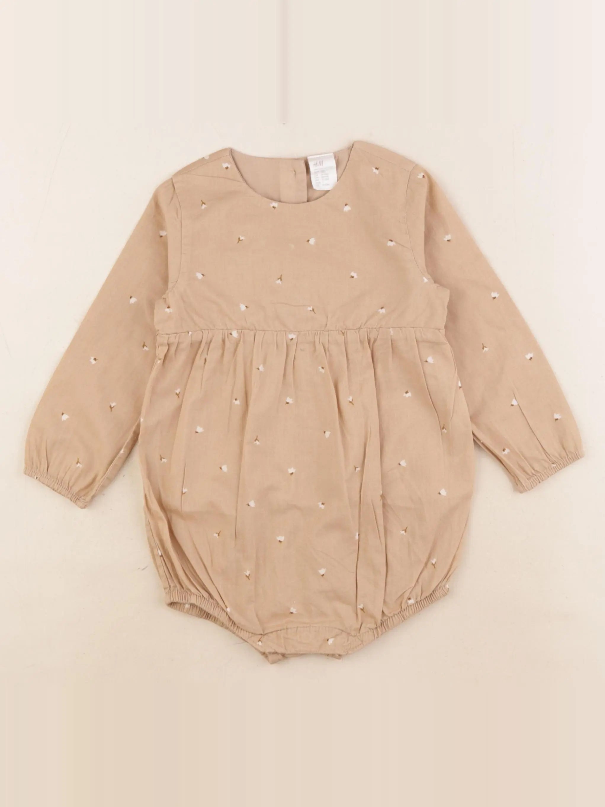 H&M - combinaison beige - 9/12 mois