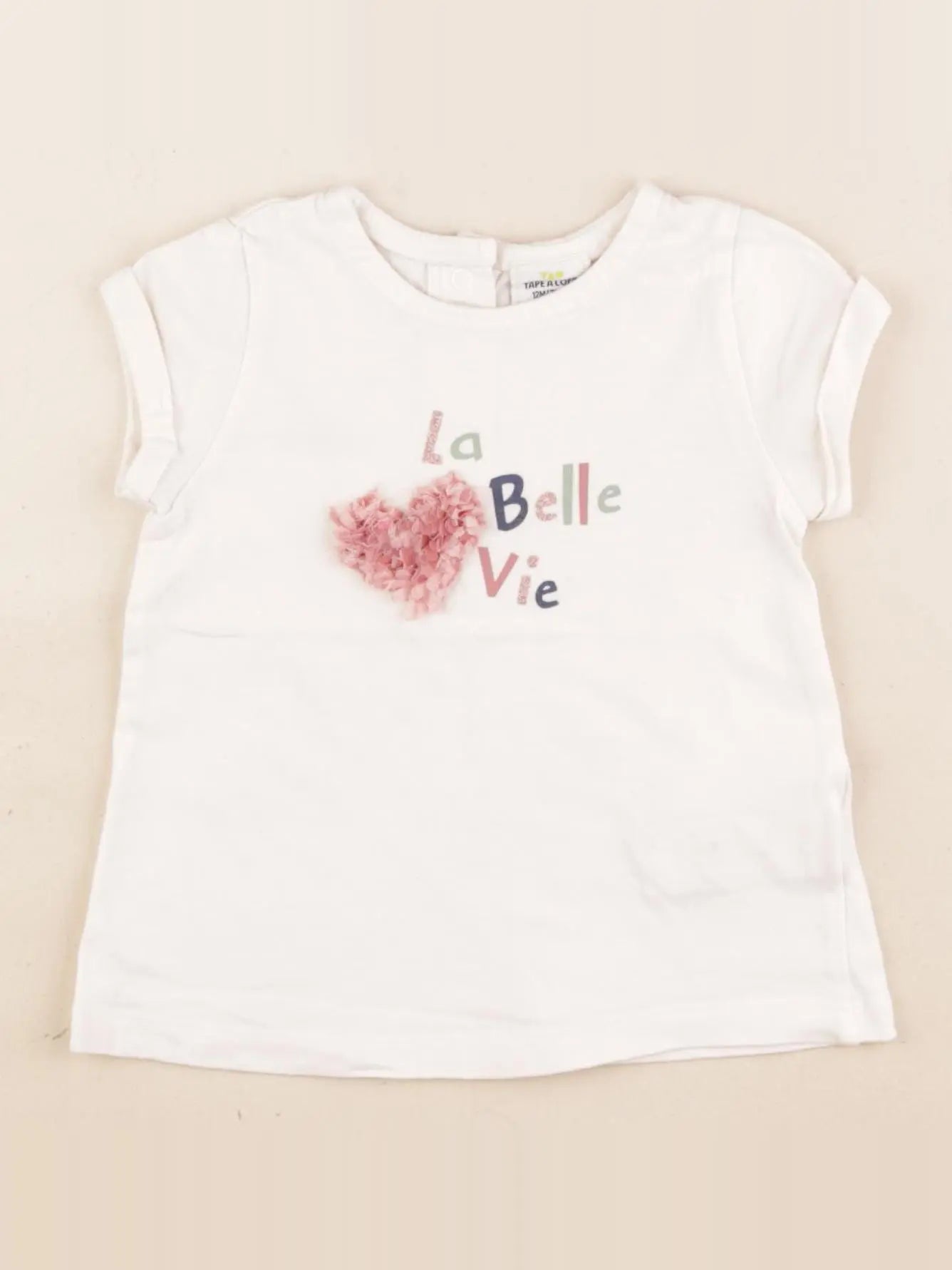 Tape à l'oeil - tee-shirt beige - 12 mois