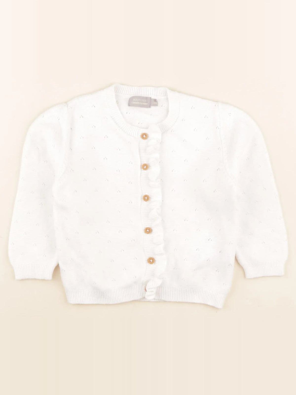 Boutchou - gilet blanc - 24 mois