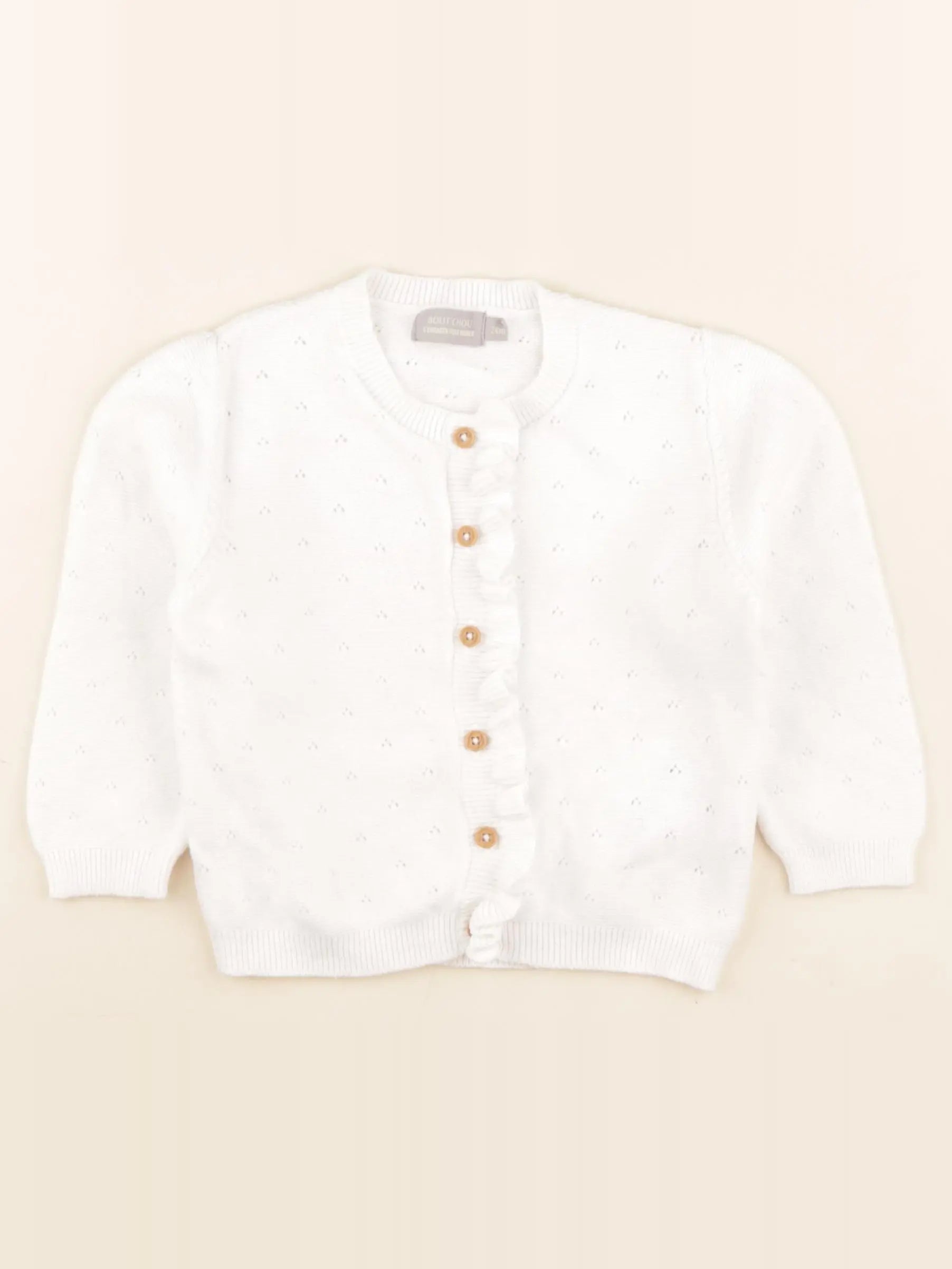 Boutchou - gilet blanc - 24 mois