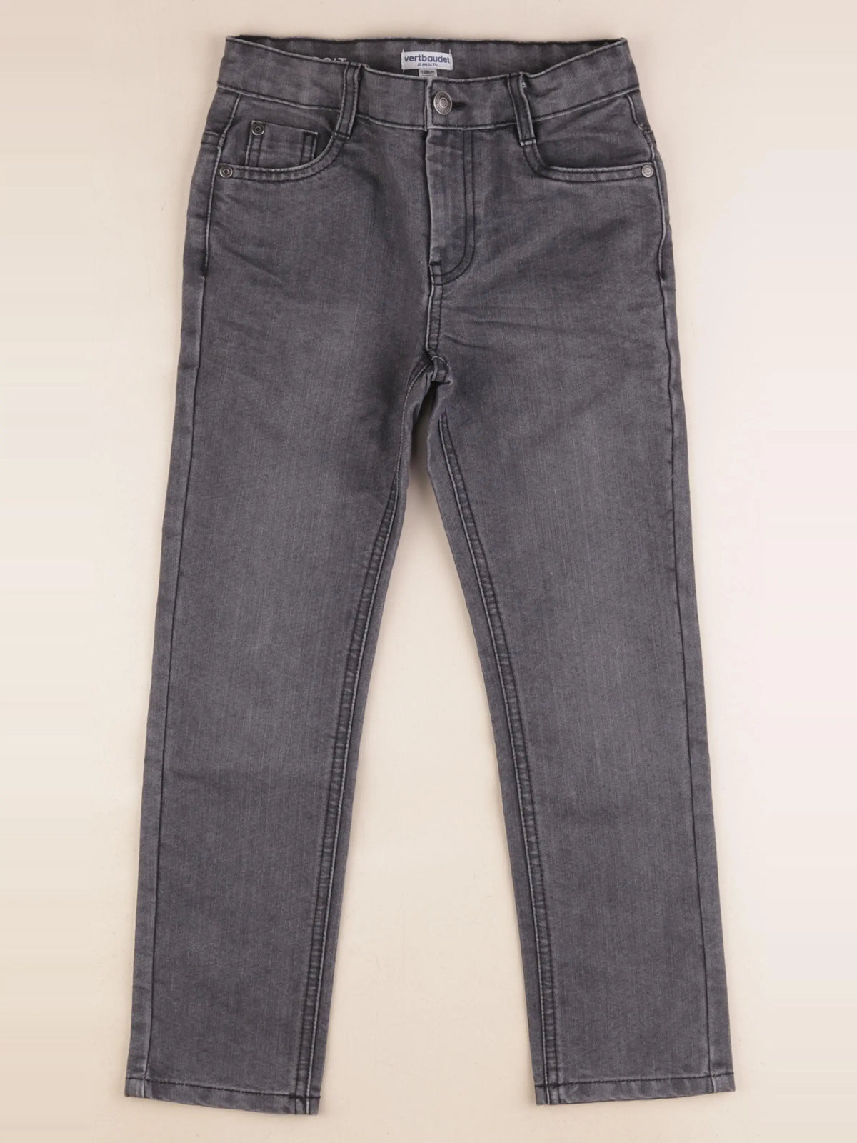 Vertbaudet - jean gris - 8 ans
