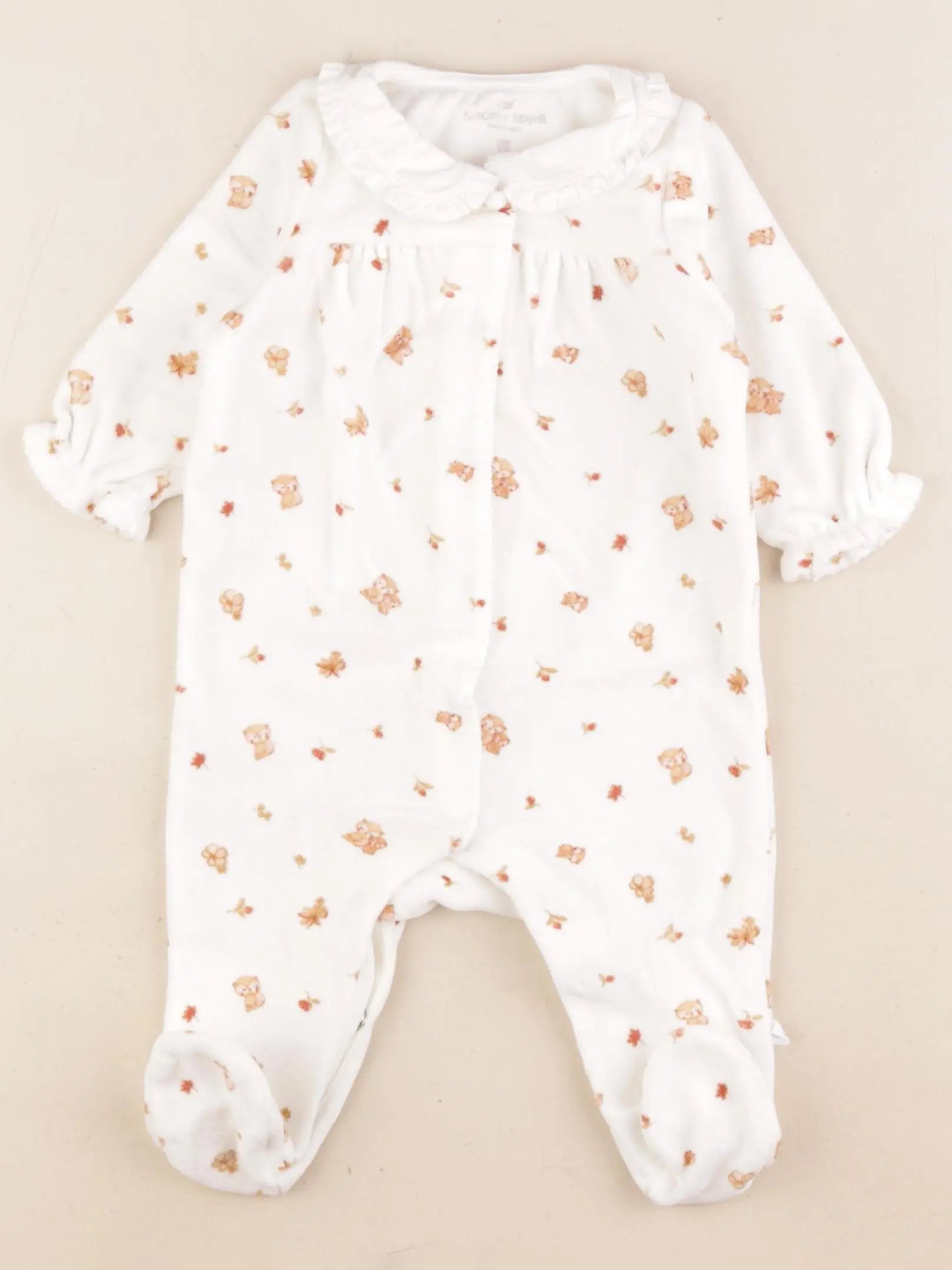 Sergent Major - pyjama velours beige - 3 mois