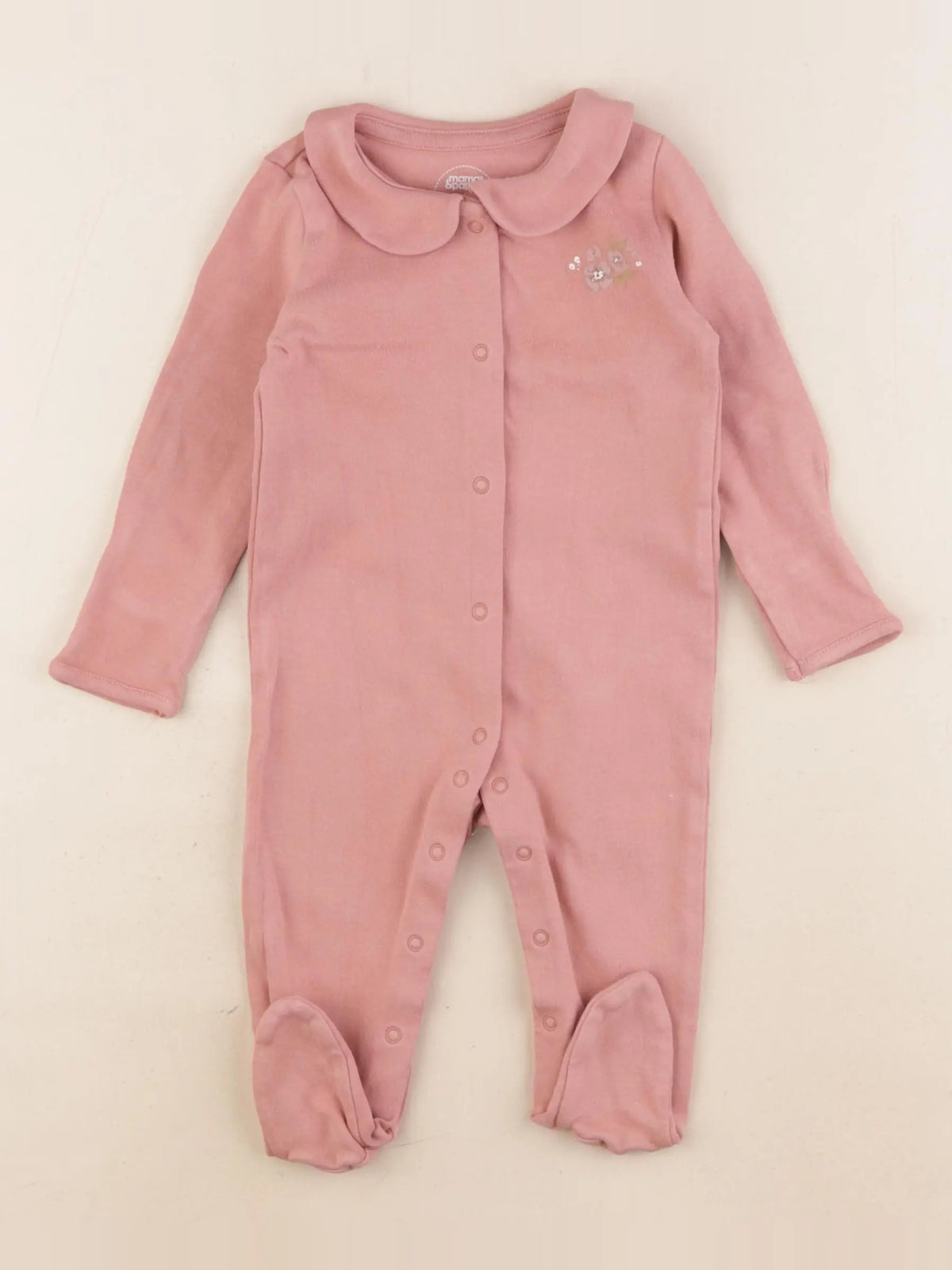 Mamas & papas - pyjama coton rose - 6/9 mois