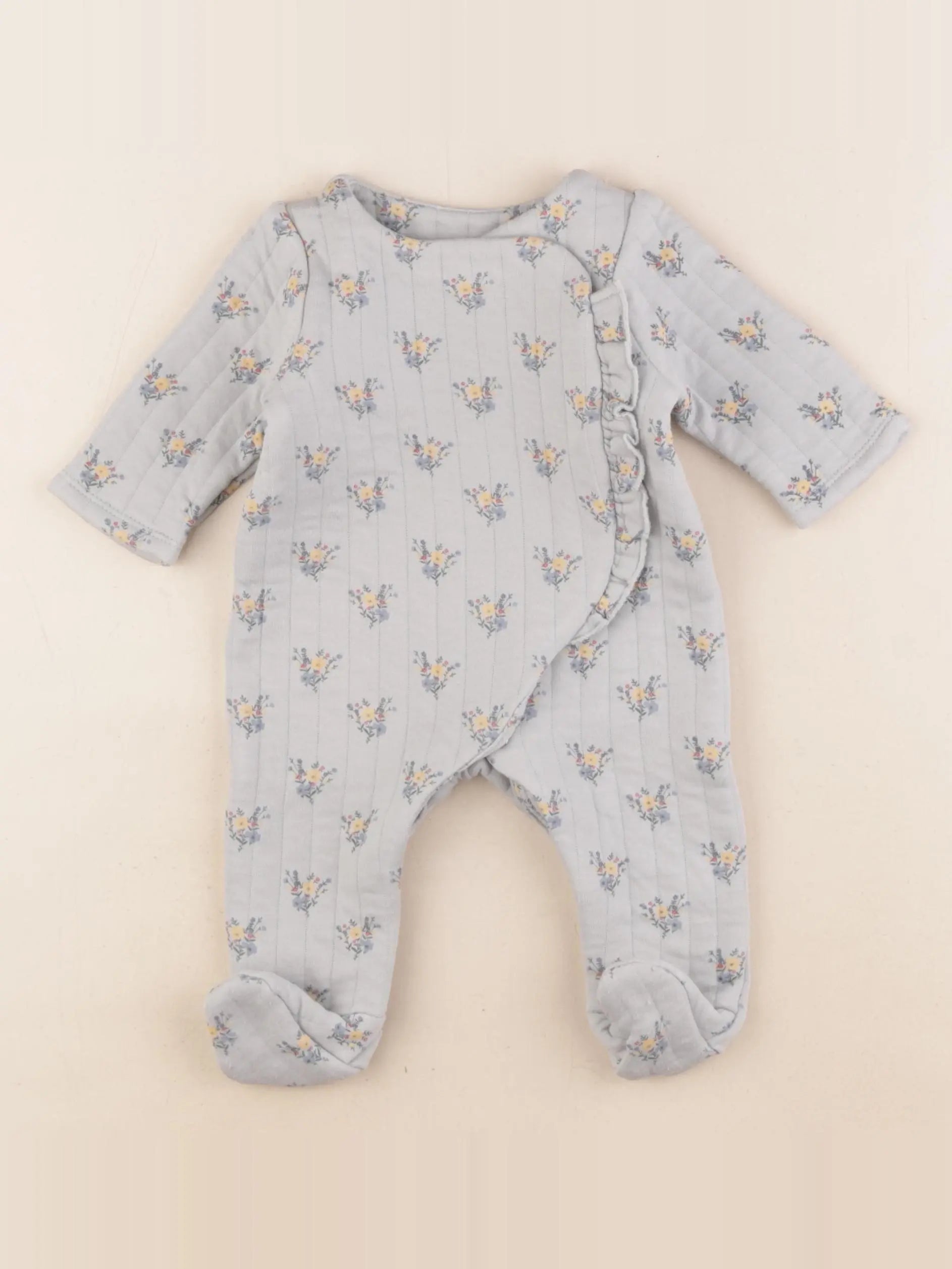Tape à l'oeil - pyjama coton bleu - 3 mois