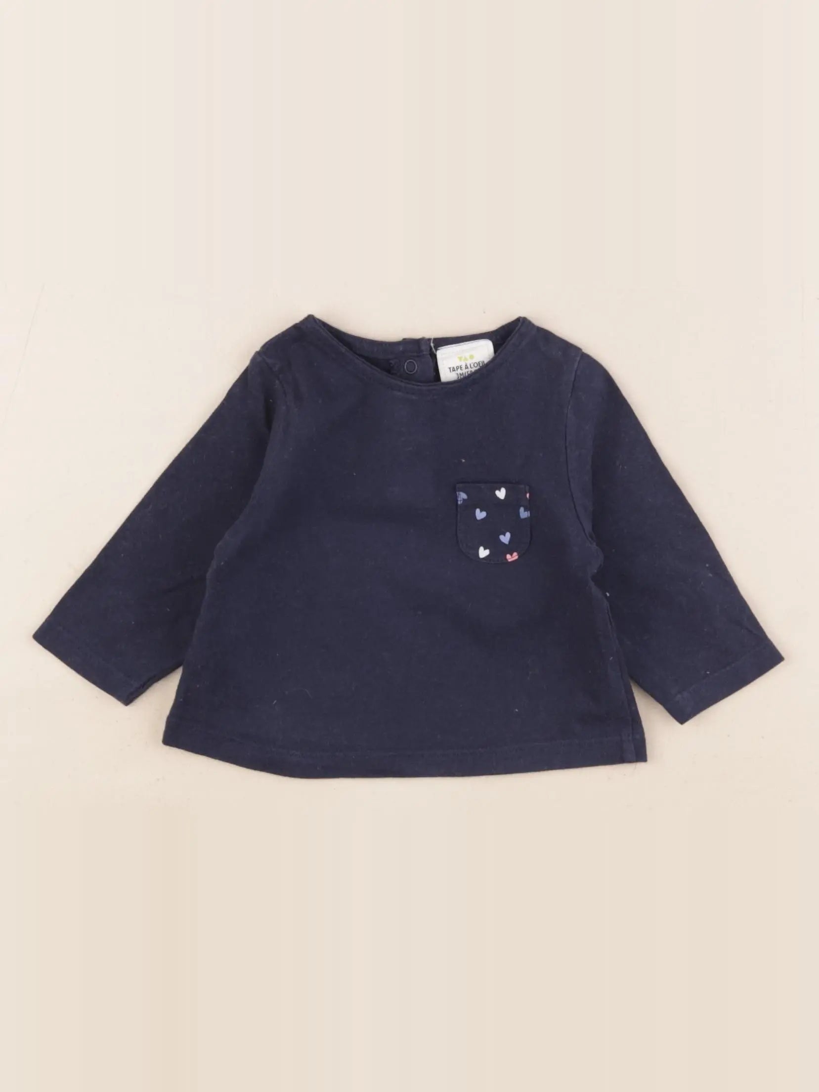 Vertbaudet - tee-shirt bleu - 3 mois