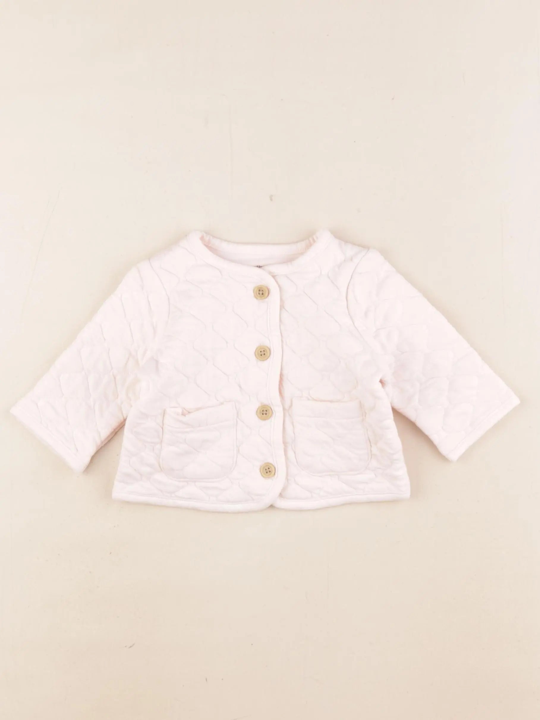 Vertbaudet - gilet rose - 1 mois