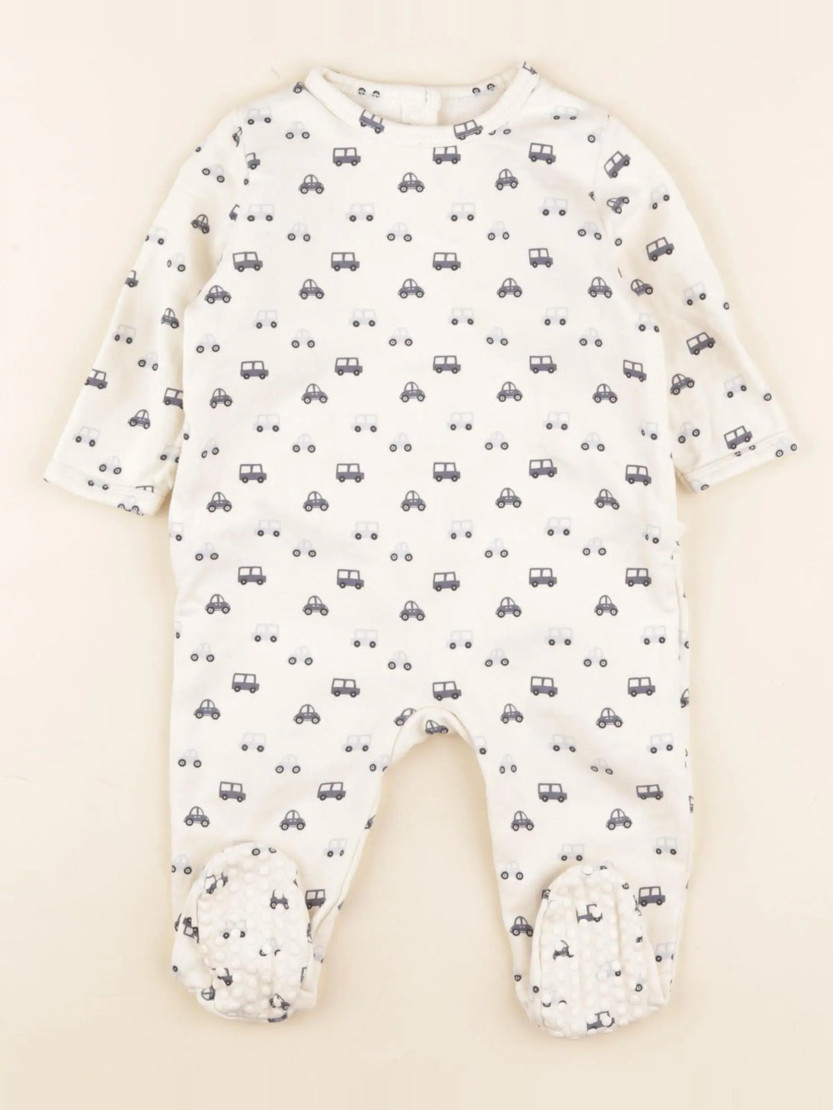 Vertbaudet - pyjama coton beige - 9 mois