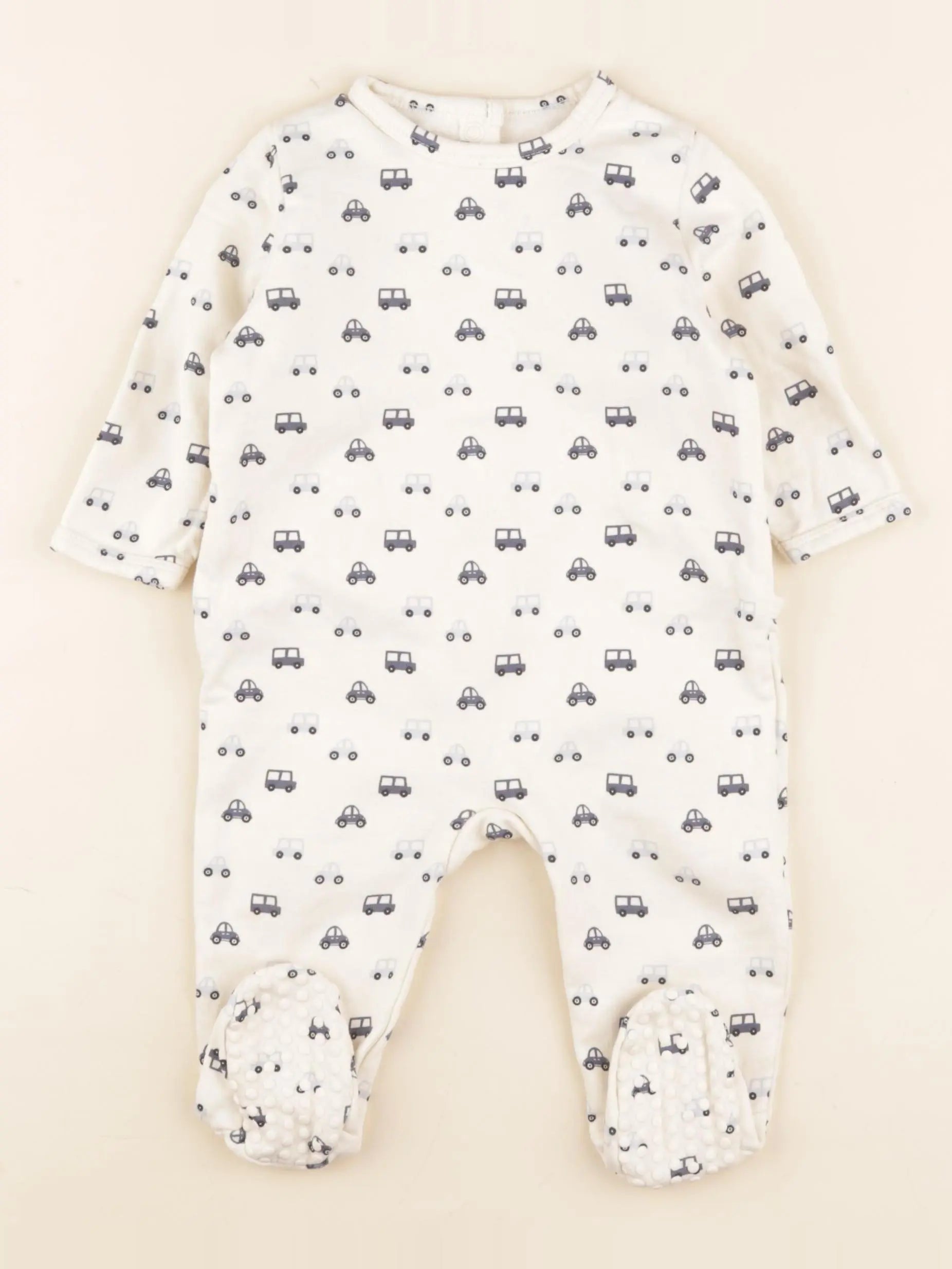 Vertbaudet - pyjama coton beige - 9 mois