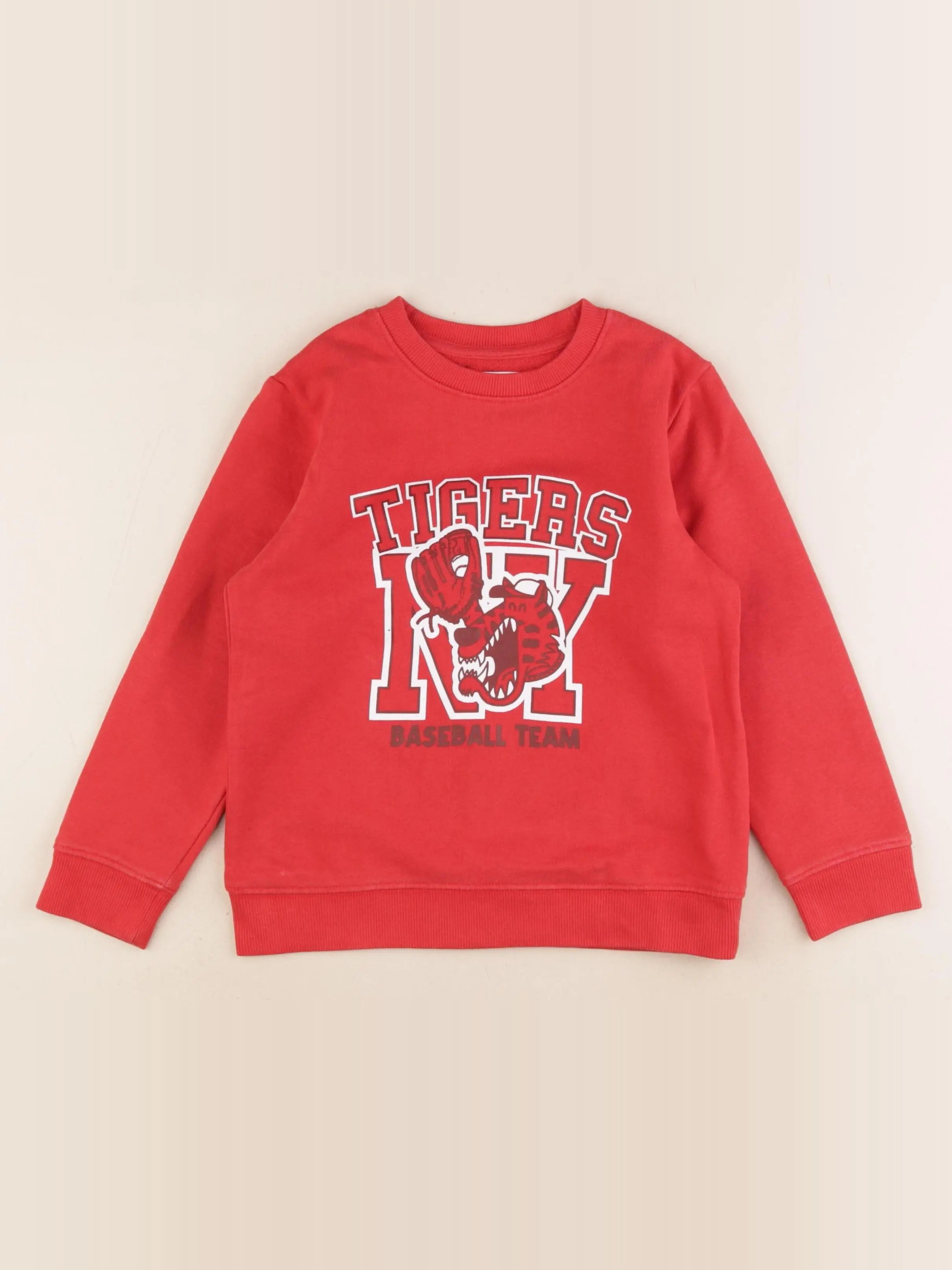 Vertbaudet - sweat rouge - 6 ans