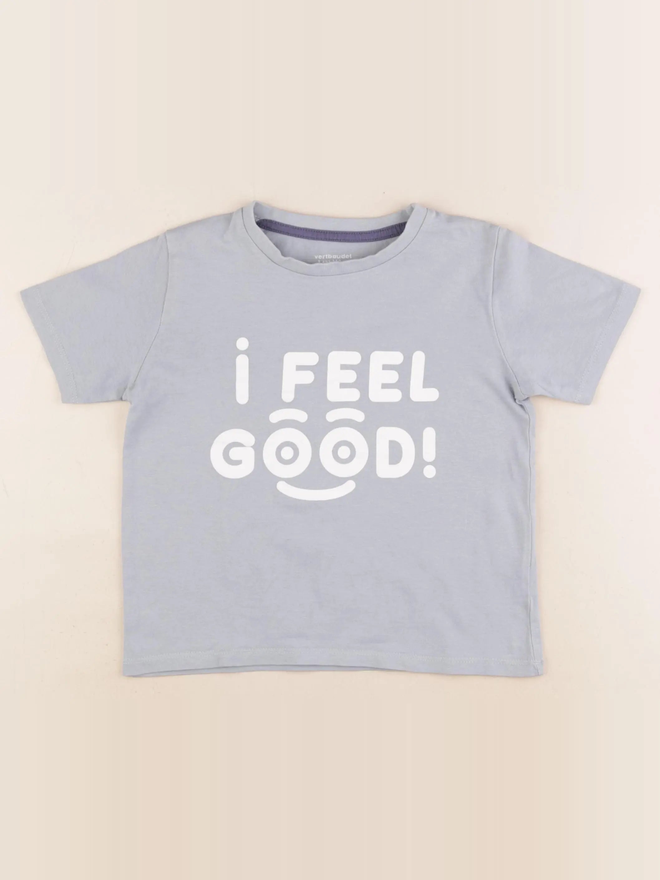 Vertbaudet - tee-shirt bleu - 5 ans