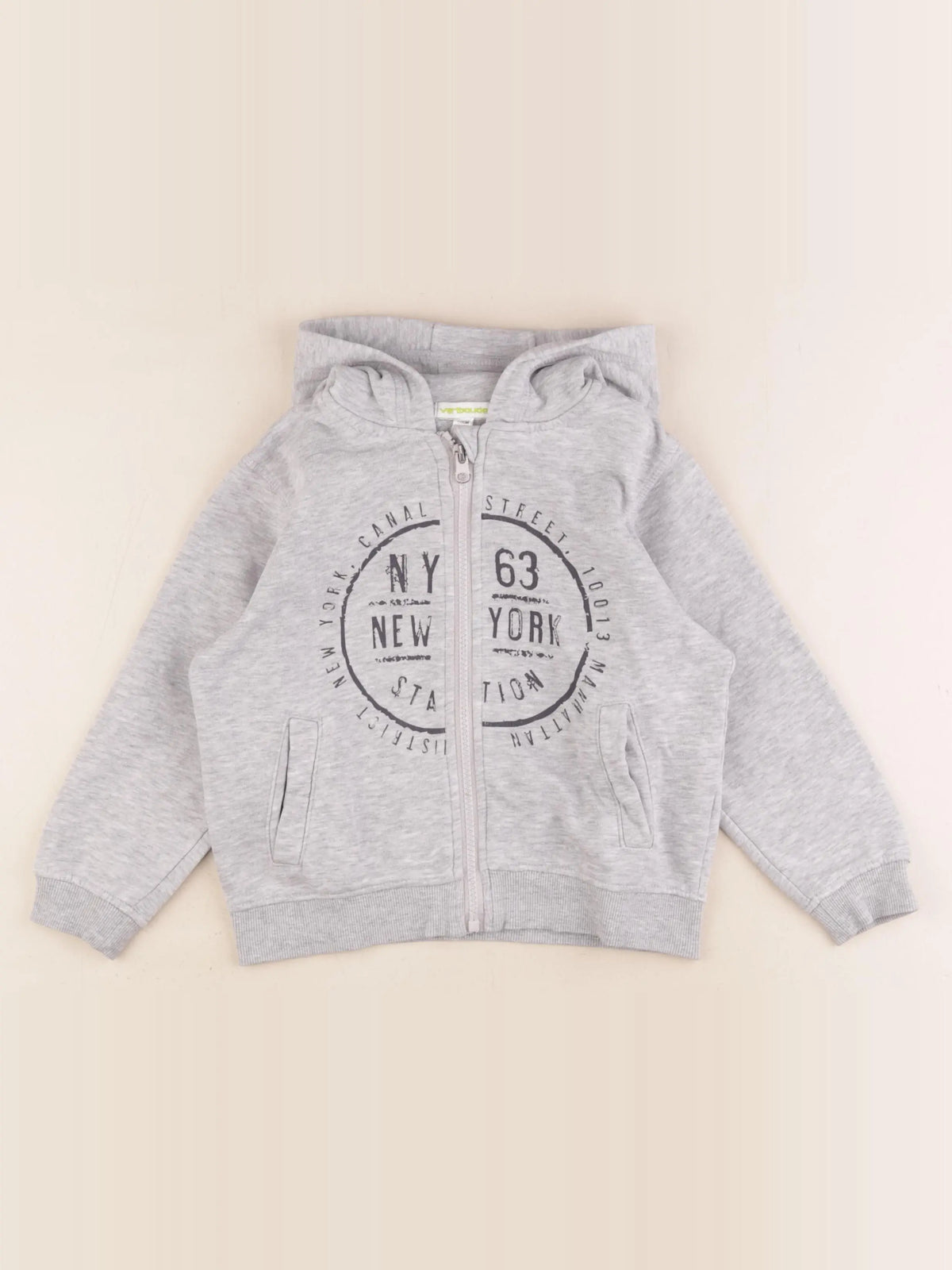 Vertbaudet - sweat gris - 5 ans