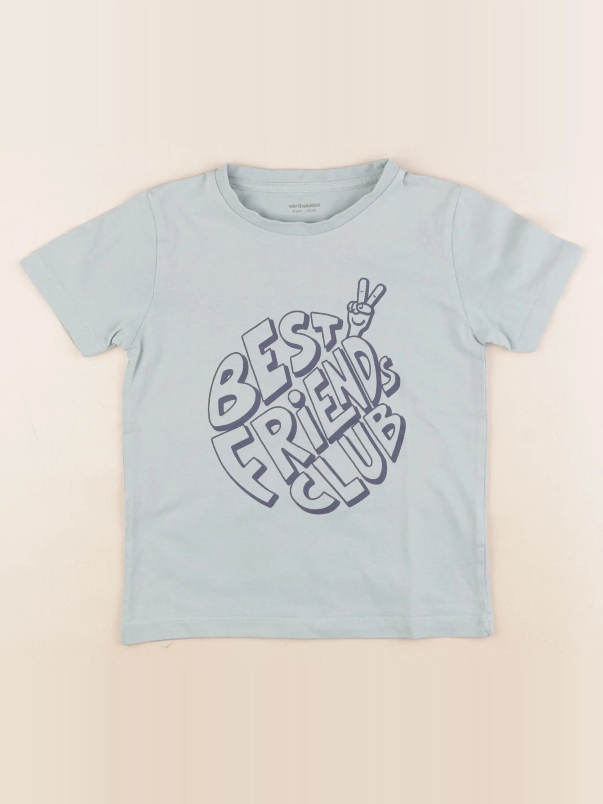 Vertbaudet - tee-shirt vert - 6 ans