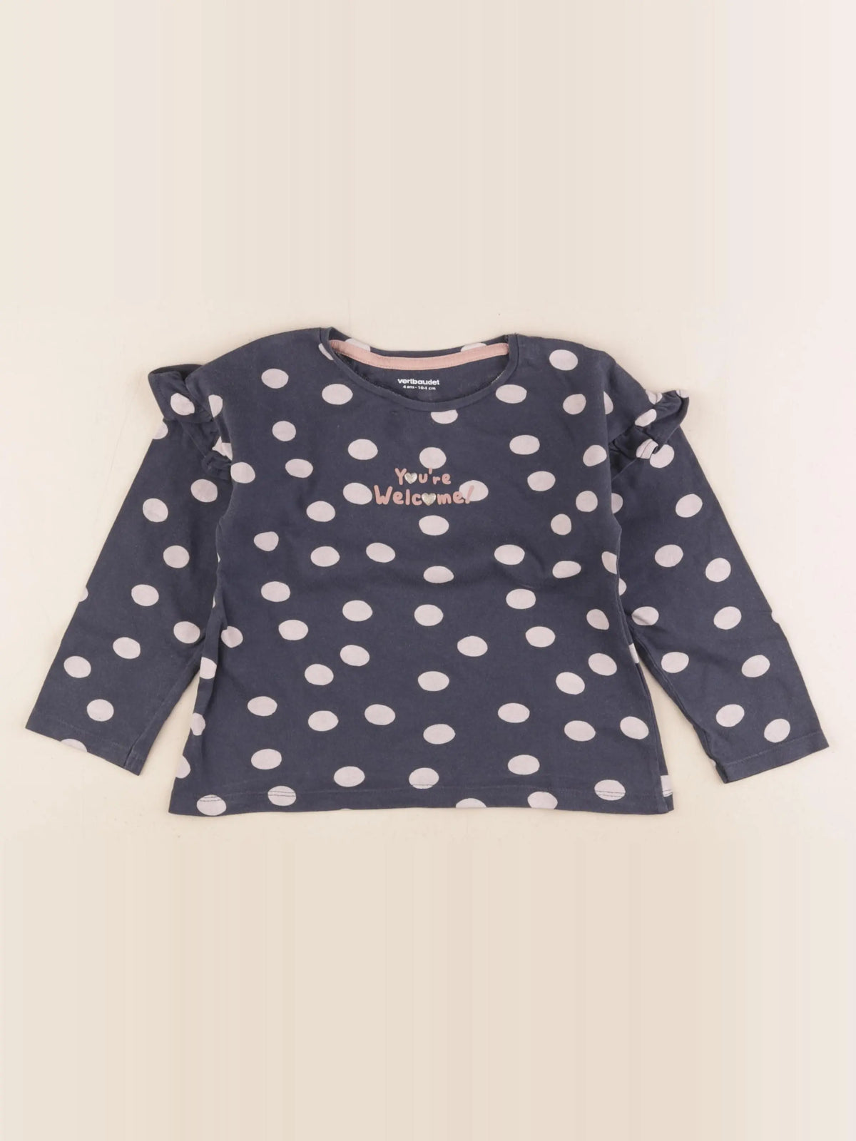 Vertbaudet - tee-shirt bleu - 4 ans