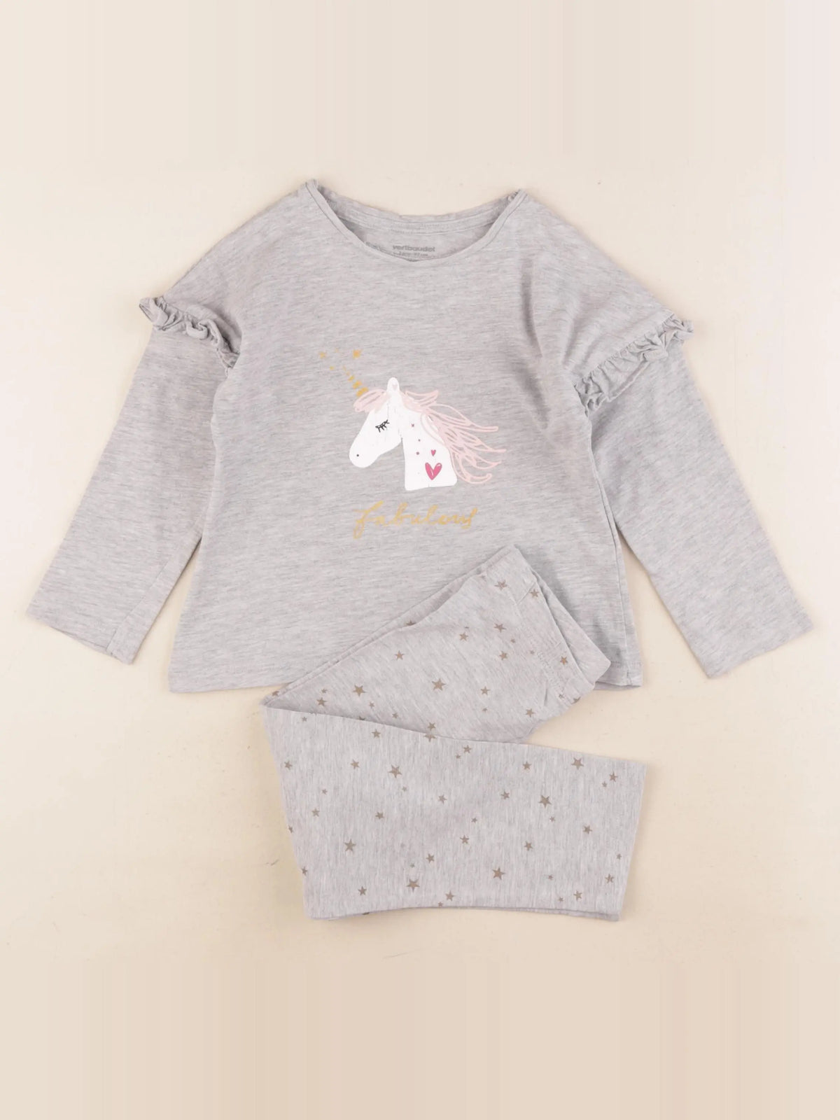 Vertbaudet - pyjama coton gris - 3 ans