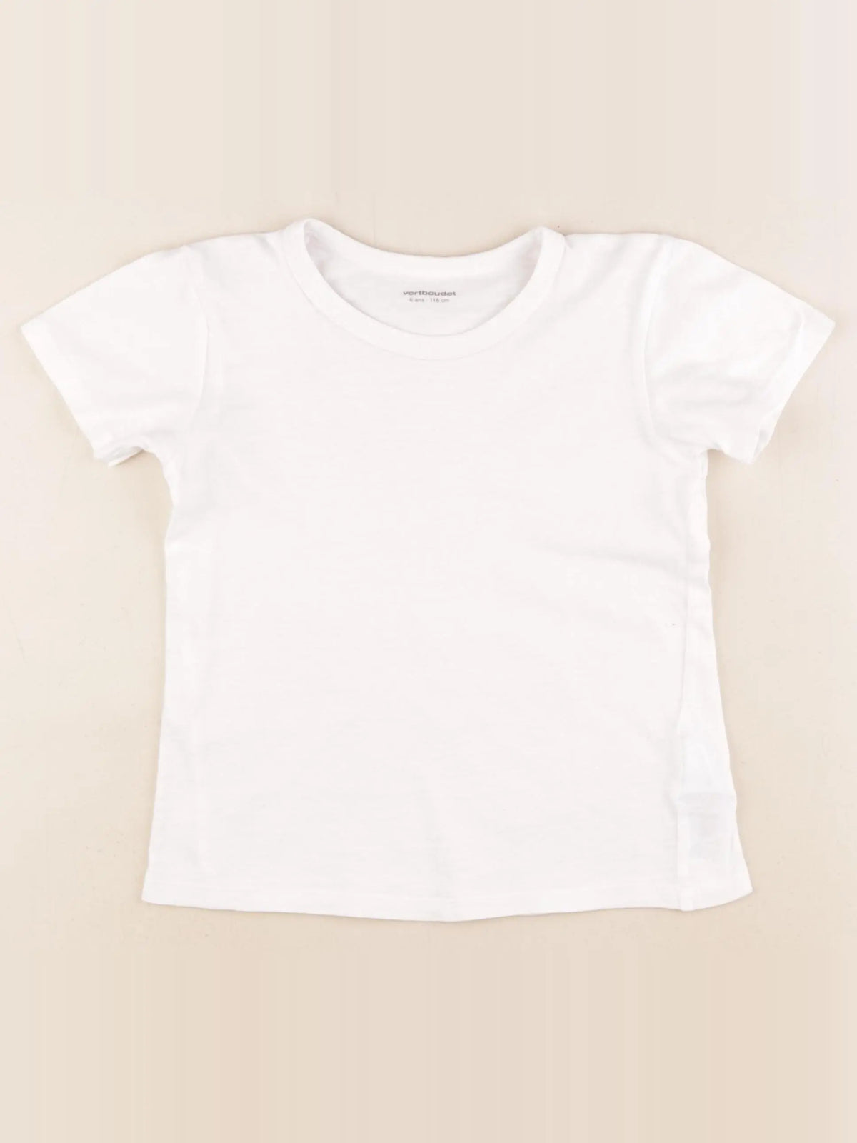 Vertbaudet - tee-shirt blanc - 6 ans