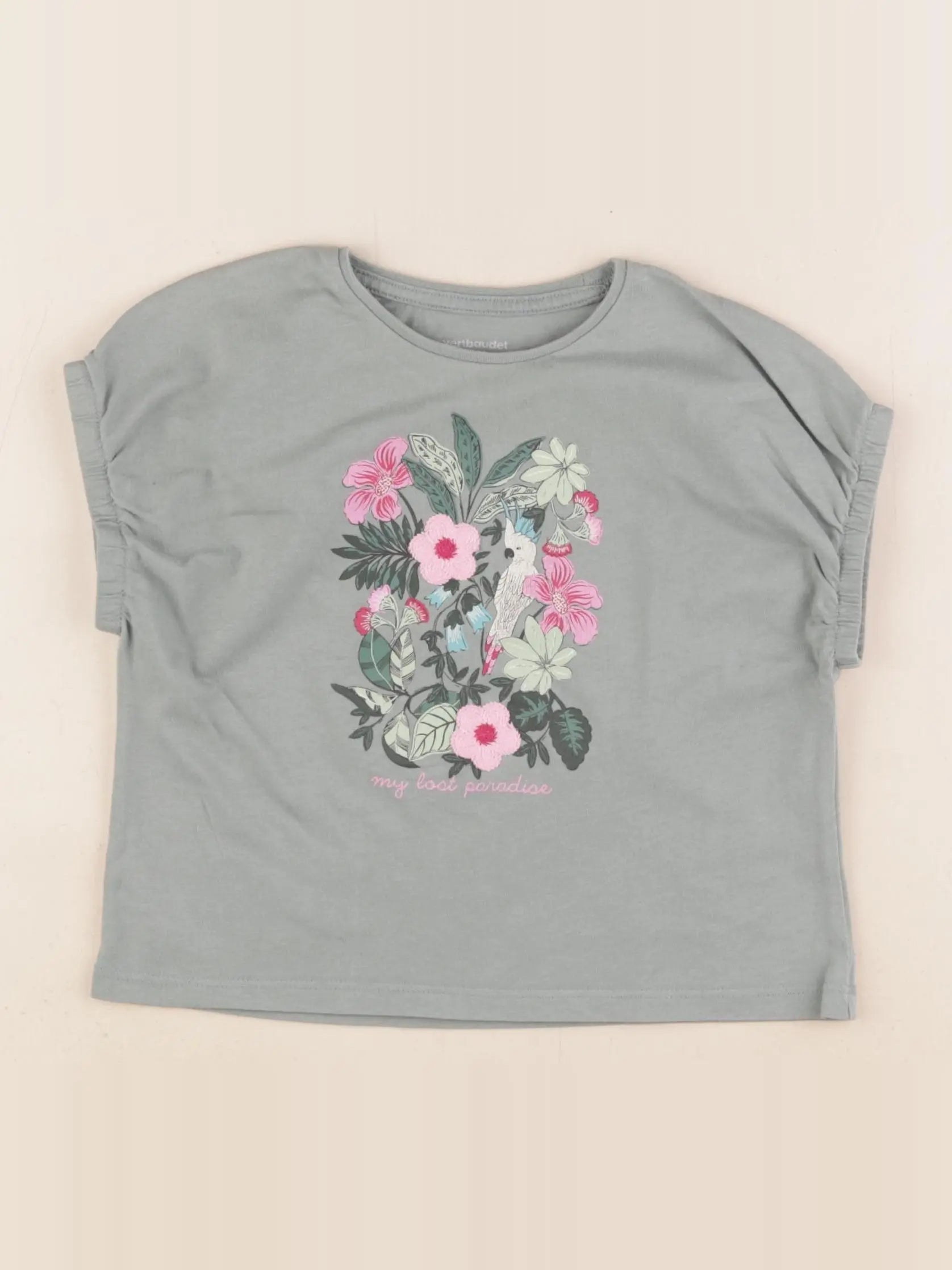 Vertbaudet - tee-shirt vert - 4 ans