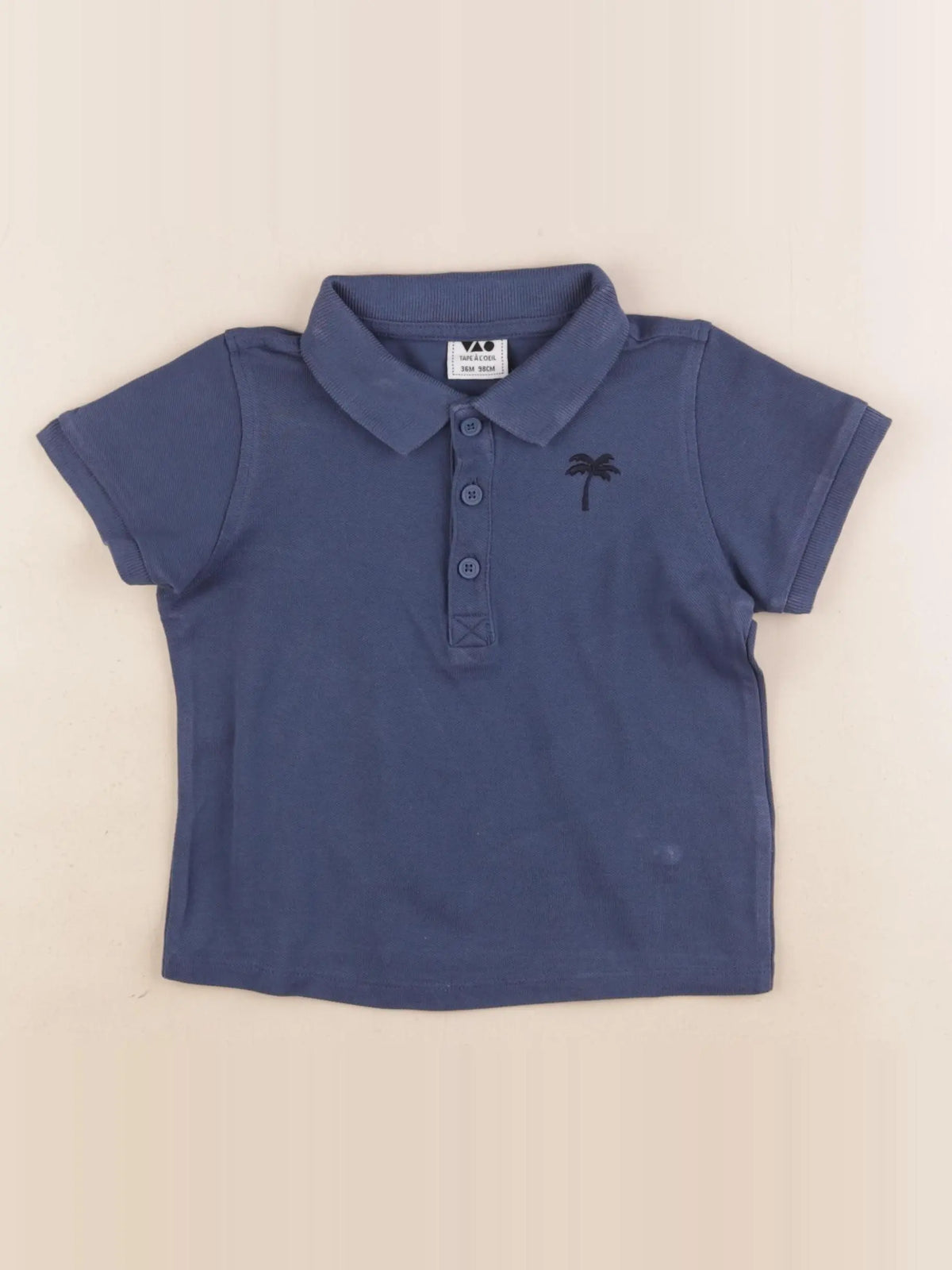 Tape à l'oeil - polo bleu - 36 mois