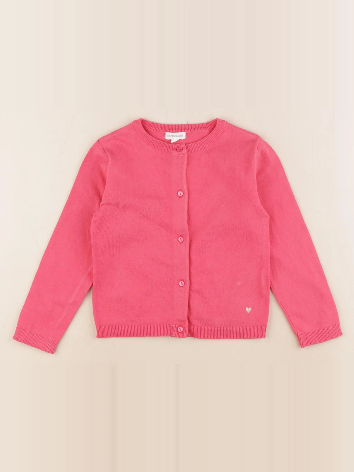 Vertbaudet - gilet rose - 4 ans