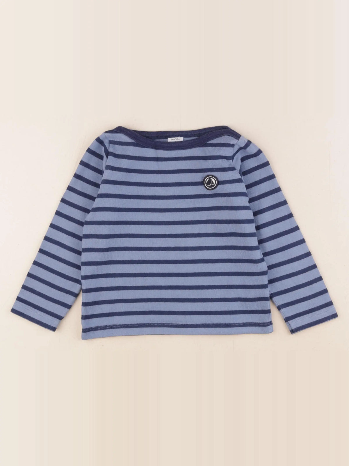 Petit Bateau - tee-shirt bleu - 3 ans