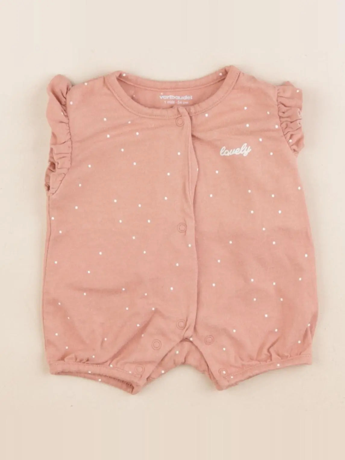 Vertbaudet - pyjama coton rose - 1 mois