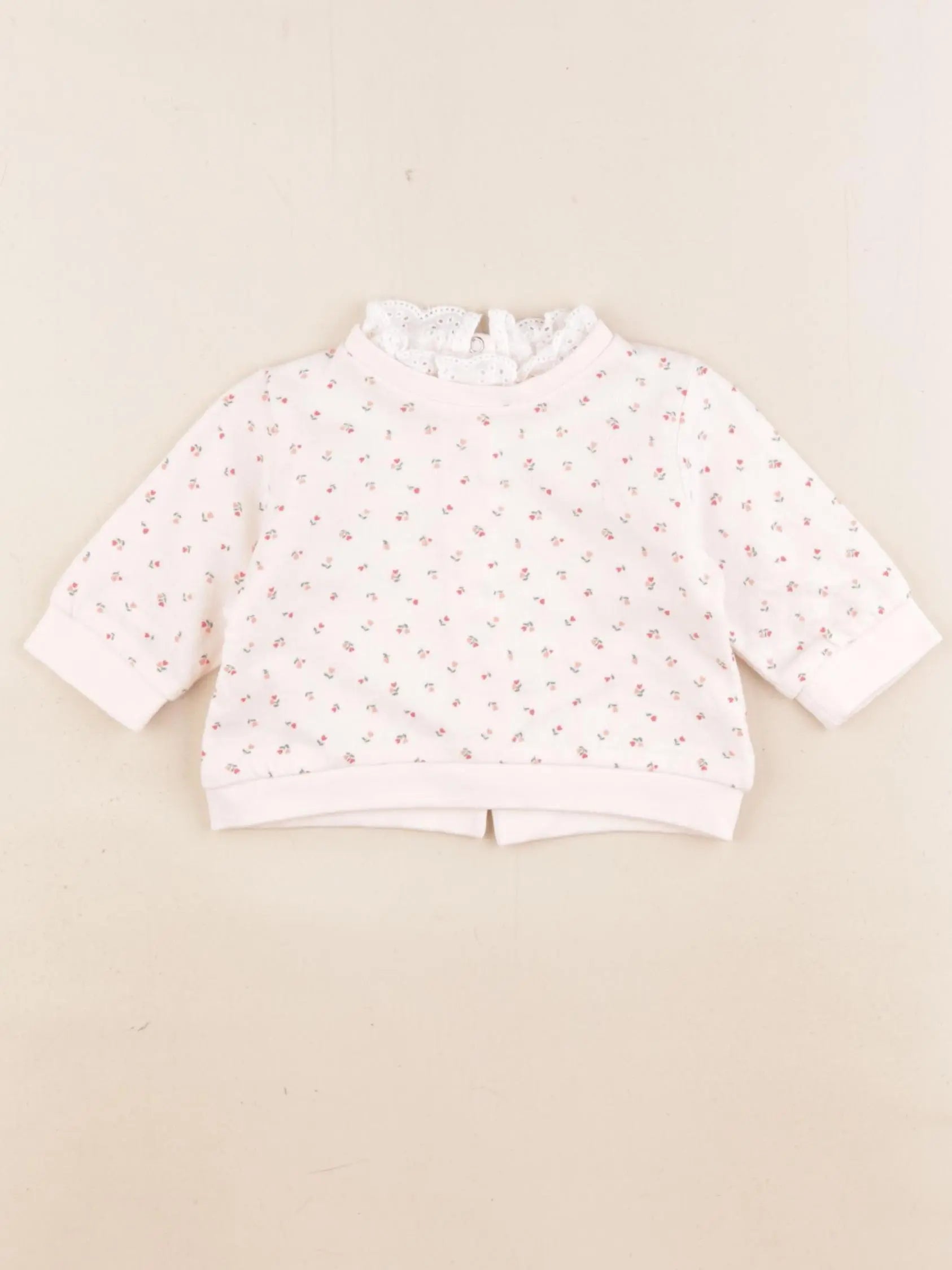 Vertbaudet - sweat rose - 1 mois