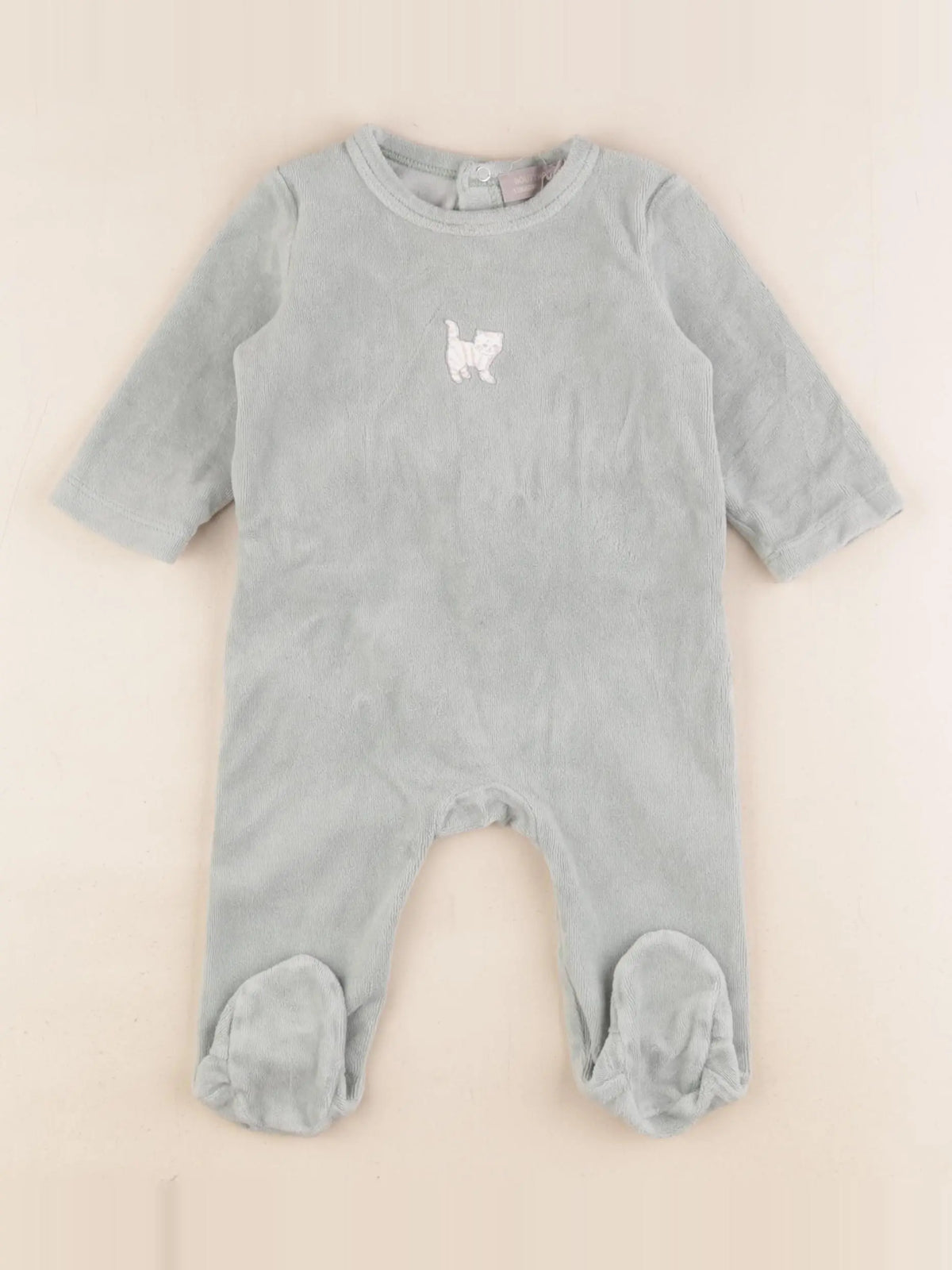 Boutchou - pyjama velours vert - 6 mois