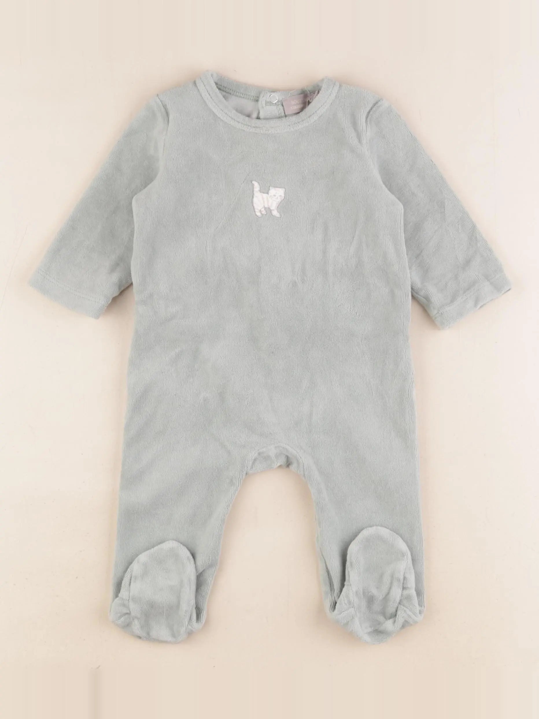 Boutchou - pyjama velours vert - 6 mois